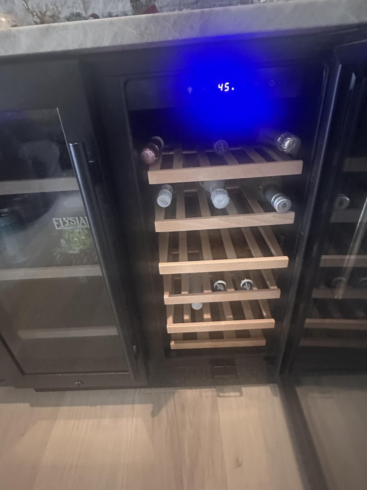 Tylza 24 Inch Wine Fridge Dual Zone, 180 Bottles Wine Cooler Refrigerator With Stainless Steel and Professional Compressor, Fast Cooling Low Noise and No Fog Built-in or Freestanding customer photo 2
