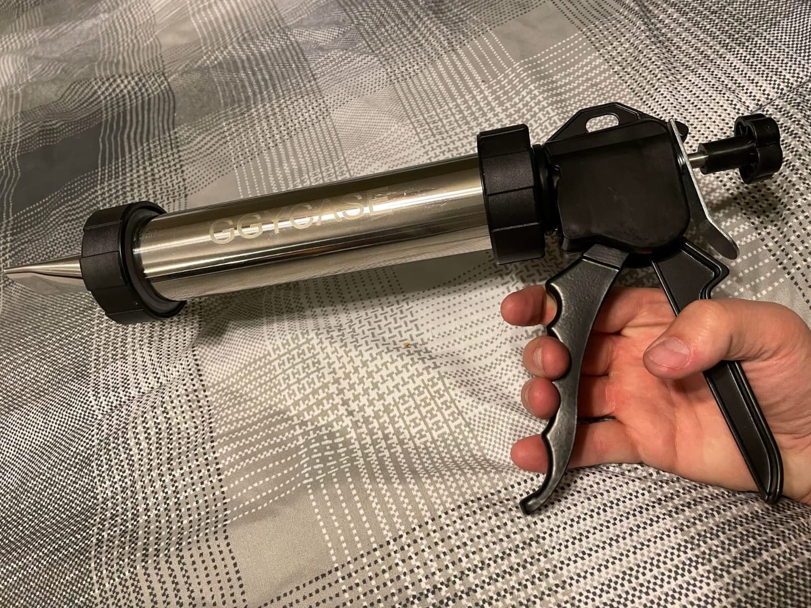 Large Capacity Stainless Steel Jerky Gun Kits, Sausage Stuffer Machine, Meat Gun, Beef Jerky Maker with 5 Stainless Nozzles 3 Brushes customer photo 1