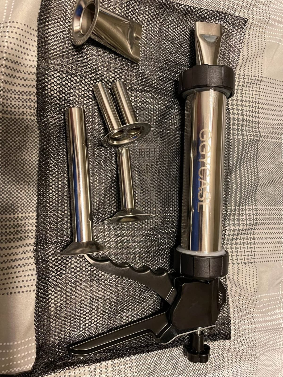 Large Capacity Stainless Steel Jerky Gun Kits, Sausage Stuffer Machine, Meat Gun, Beef Jerky Maker with 5 Stainless Nozzles 3 Brushes customer photo 2