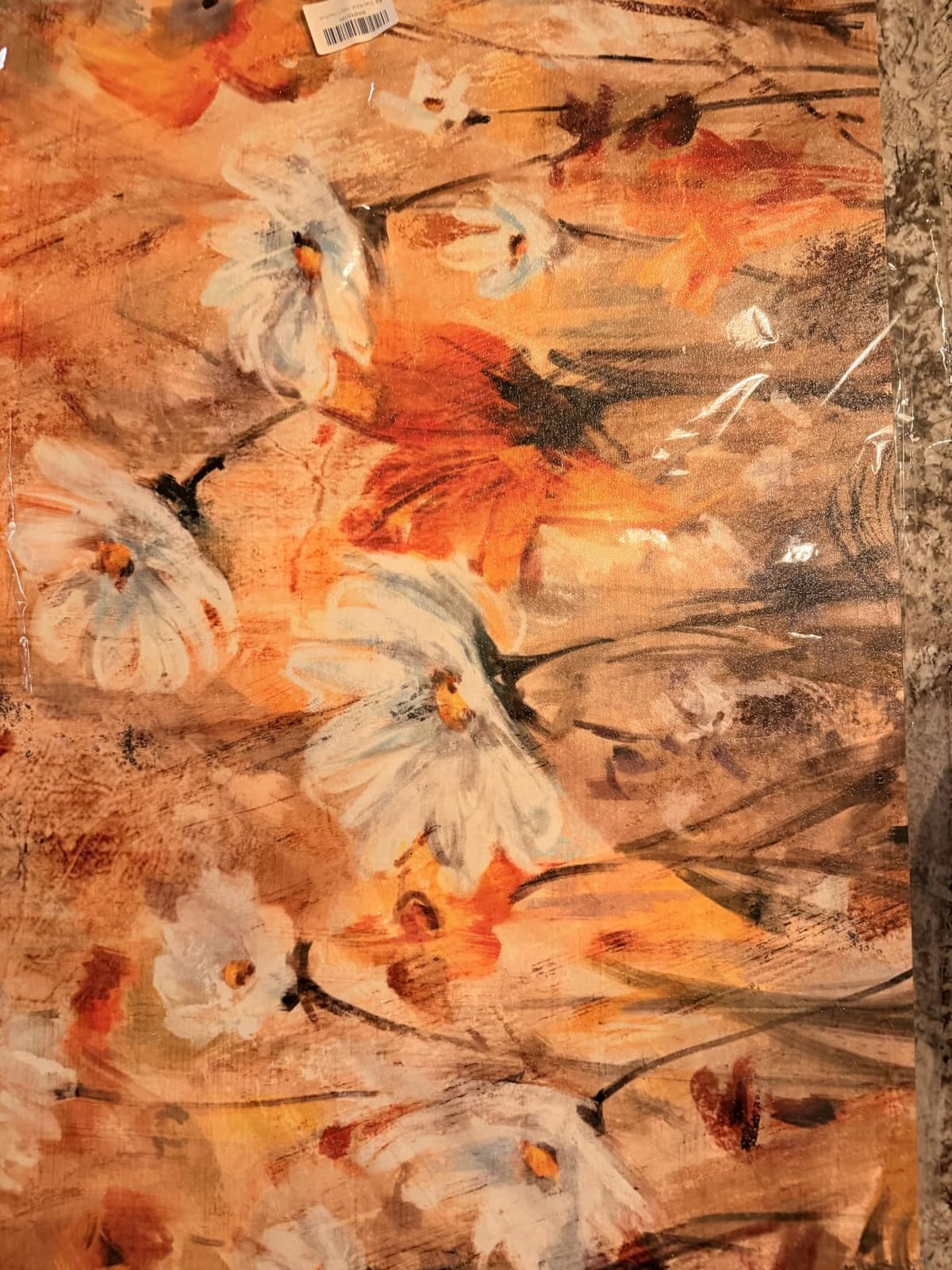 Abstract Floral Canvas Wall Art Grey Cream White Grass Flowers Canvas Pictures Modern Landscape Painting Botanic Artwork for Living Room Bedroom Kitchen Office Wall Decor Ready to Hang 20
