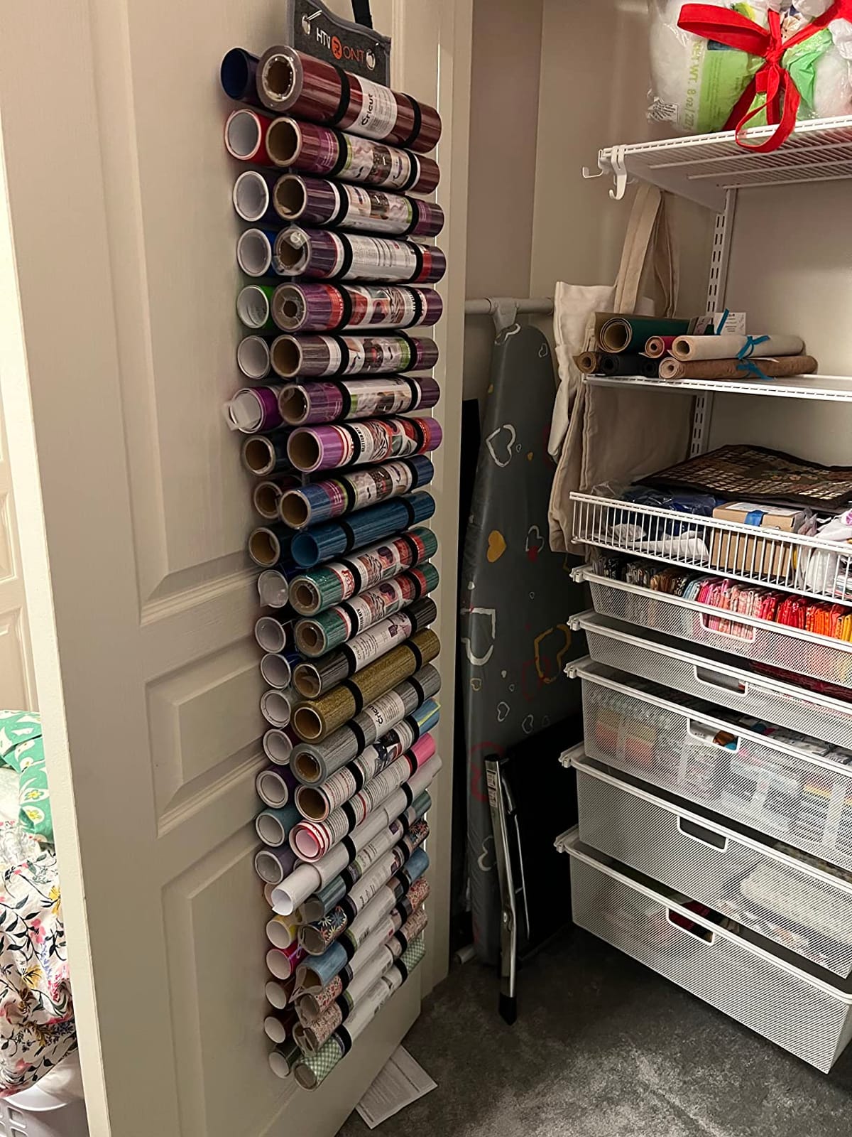 HTVRONT Vinyl Roll Holder with 48 Compartments, Grey customer photo 1