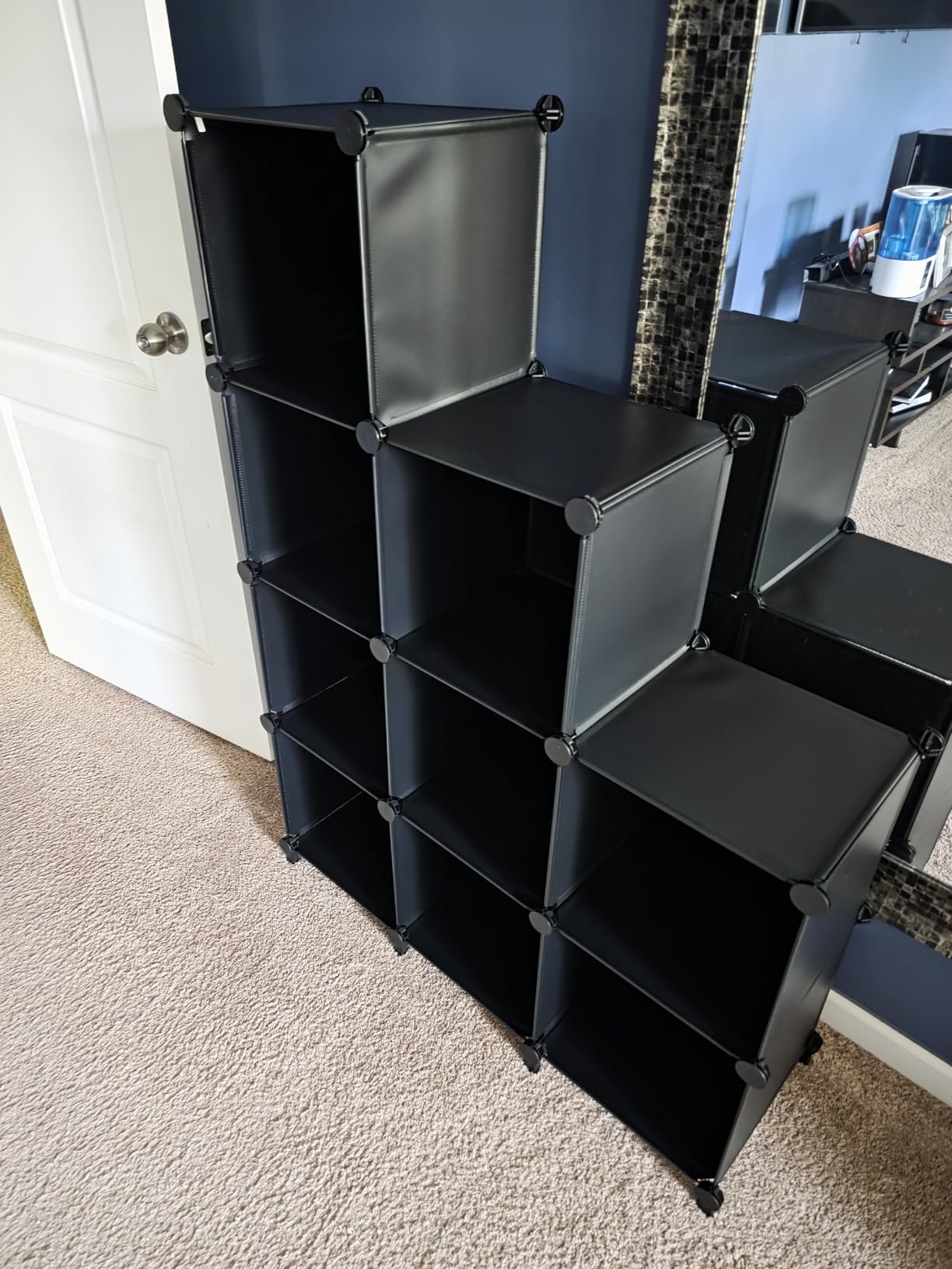 HOMIDEC Closet Organizers and Storage, 9 Cube Storage Organizer, White customer photo 2