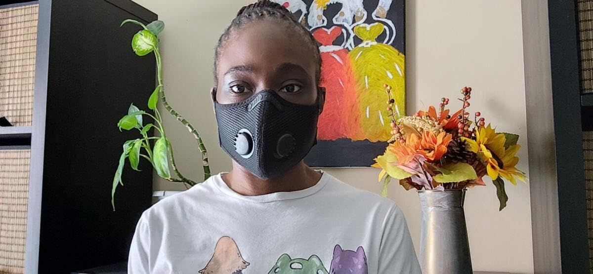 BASE CAMP M Plus Dust Mask, Breathable Reusable Face Mask with 6 Activated Carbon Filters for Woodworking Construction Mowing Grinding (Modern1) customer photo 1