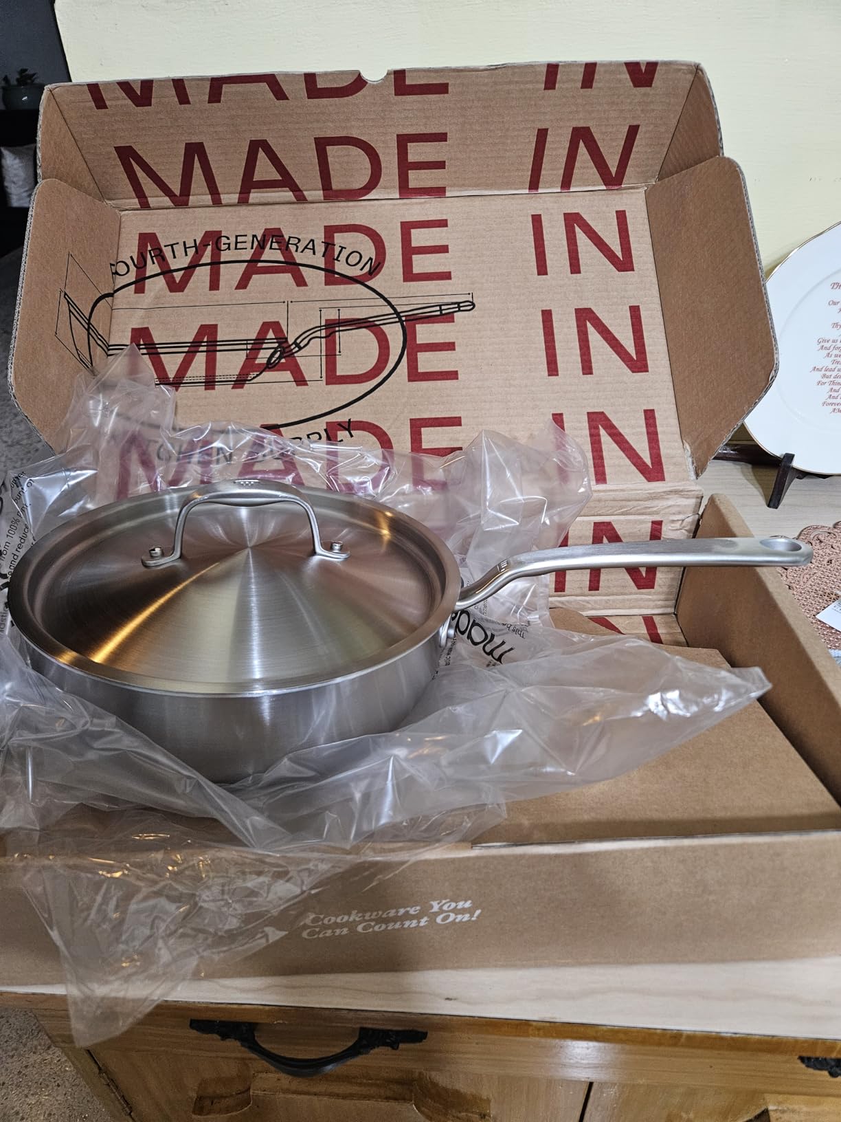 Made In Cookware - 3 Quart Stainless Steel Saucier Pan - 5 Ply Stainless Clad - Professional Cookware - Crafted in Italy - Induction Compatible customer photo 2