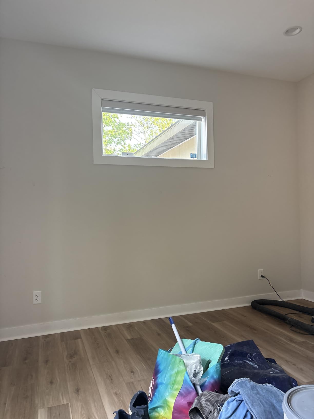 Motorized Roller Shades, 100% Blackout, Gentle White customer photo 2