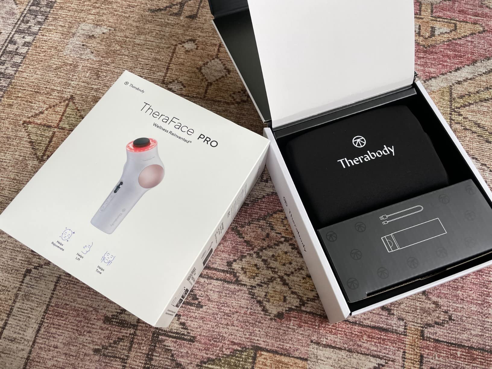 TheraFace Therabody TheraFace PRO - Microcurrent Facial Device, 8-in-1 Compact Face Massager&Facial Sculpting Tool with Light Therapy for Skin Tightening, Anti Wrinkle, Anti Aging & Skin Care (White) customer photo 2