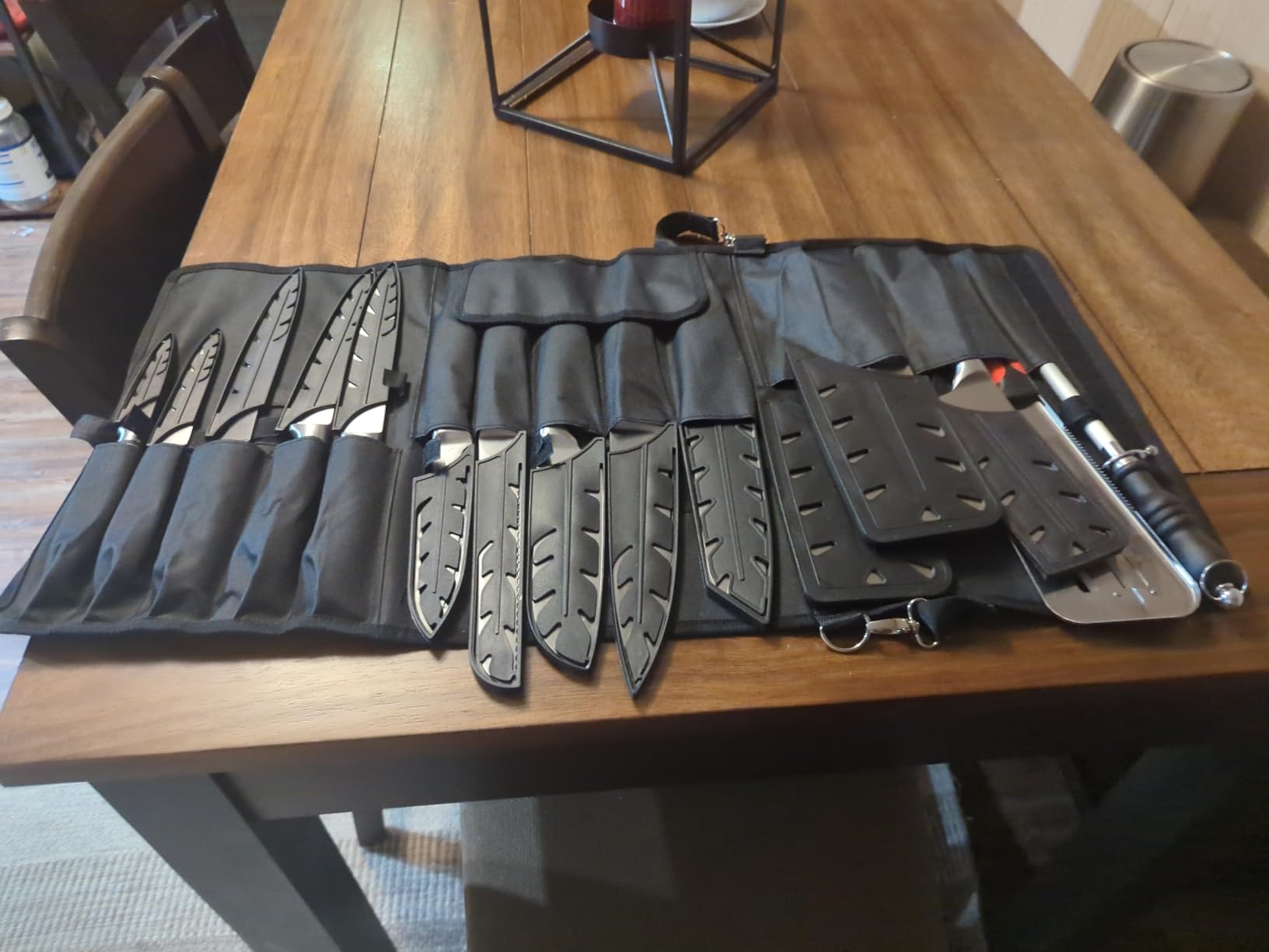 XYJ Knives Authentic Since 1986,Chef Knife Professional Set with Bag,Cleaver Butcher Knife for Meat Cutting Bag customer photo 2