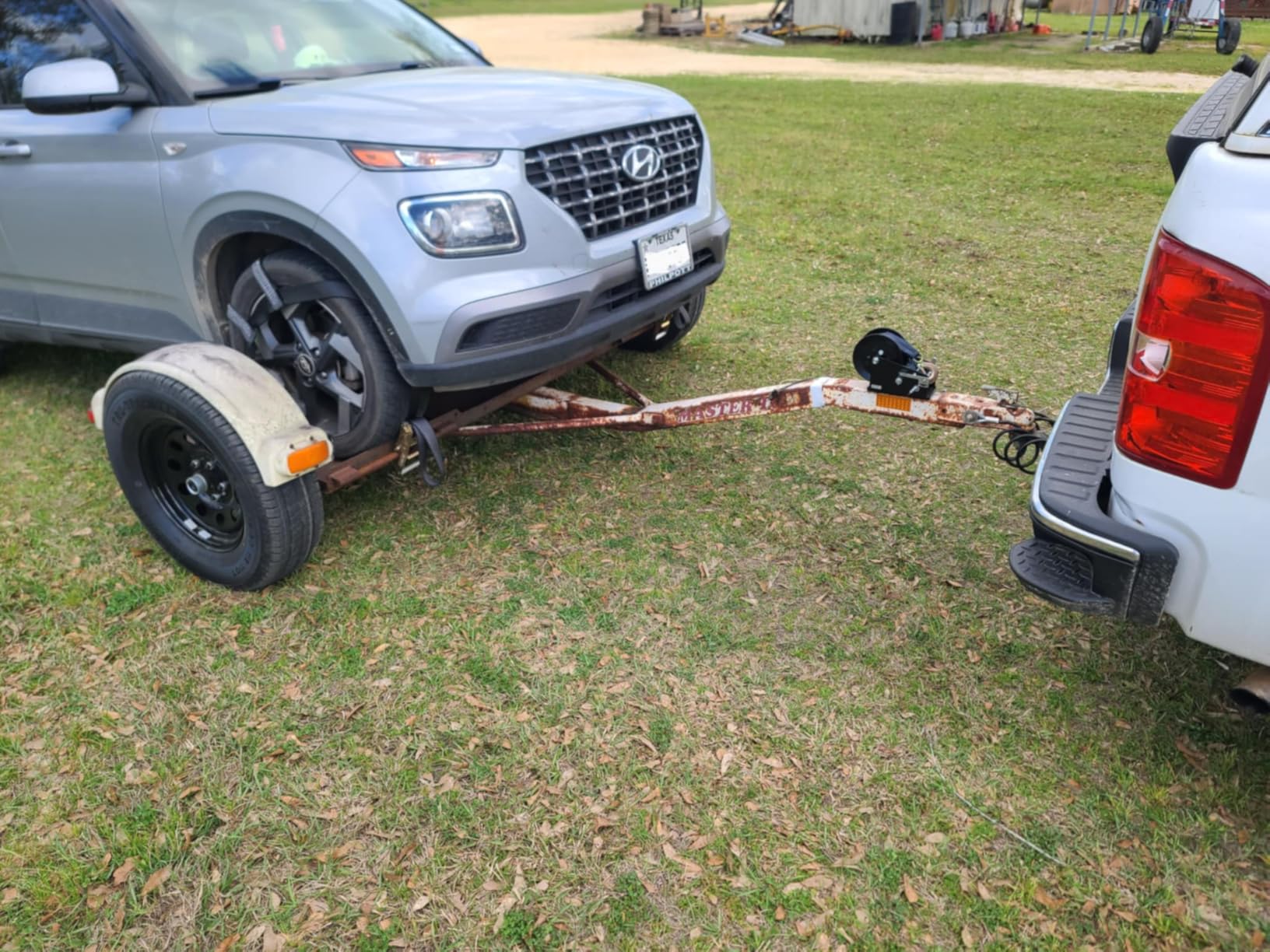 Megalint Boat Trailer Winch 3500lbs with 33ft Strap, Heavy Duty Hook Portable Hand Winch, Steel Cable 3500lb Winch Two Way Ratchet Manual Winch for SUV ATV UTV Boat for 4:1/8:1 Gear Crank Winch customer photo 2