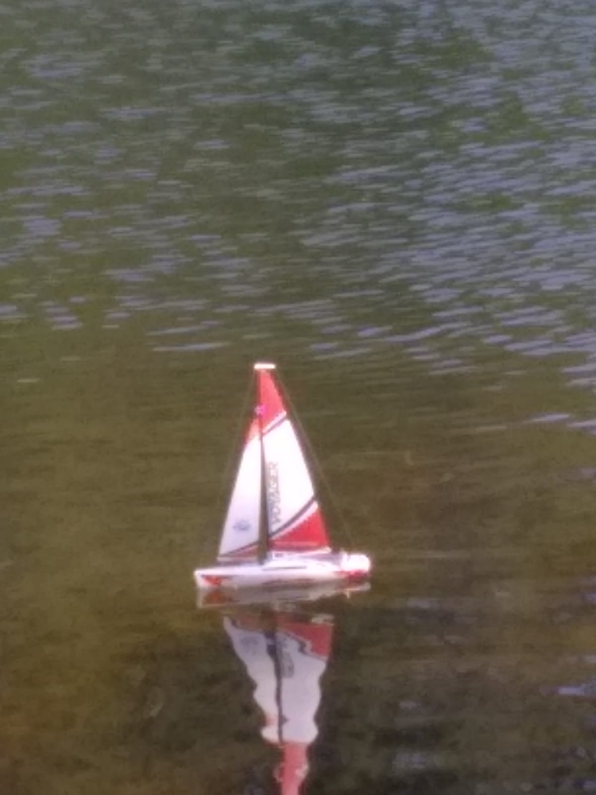 Voyager 280 2.4GHz RC Motor Powered Sailboat in Blue - 17.5