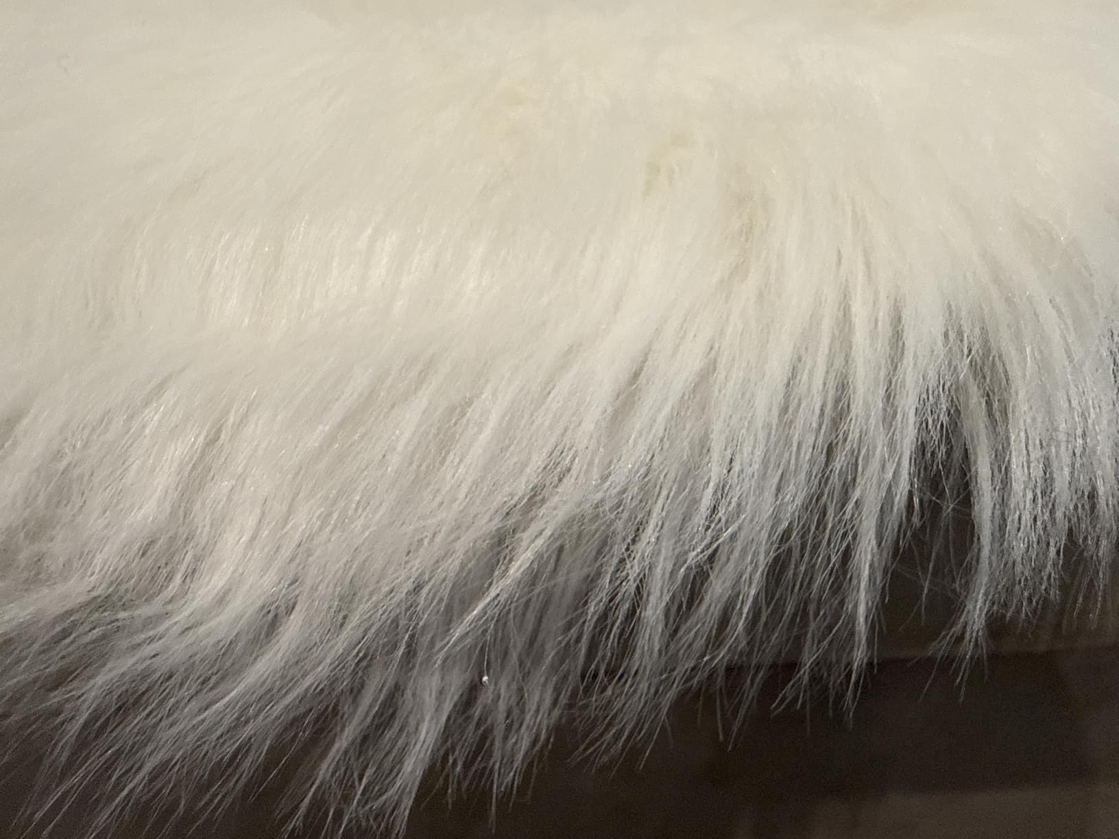 duduta Beige Faux Sheepskin Rug 2x3 ft, Small Faux Fur Chair Covers customer photo 1