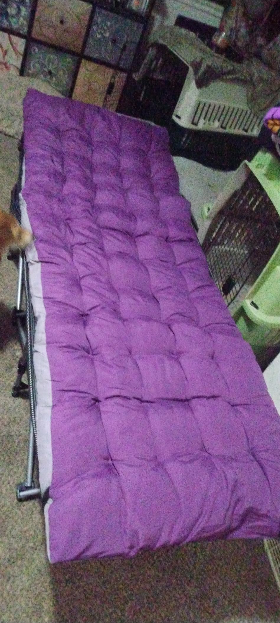 Slendor Folding Camping Cot with Mattress, Portable Sleeping Cot Max.500lbs customer photo 1