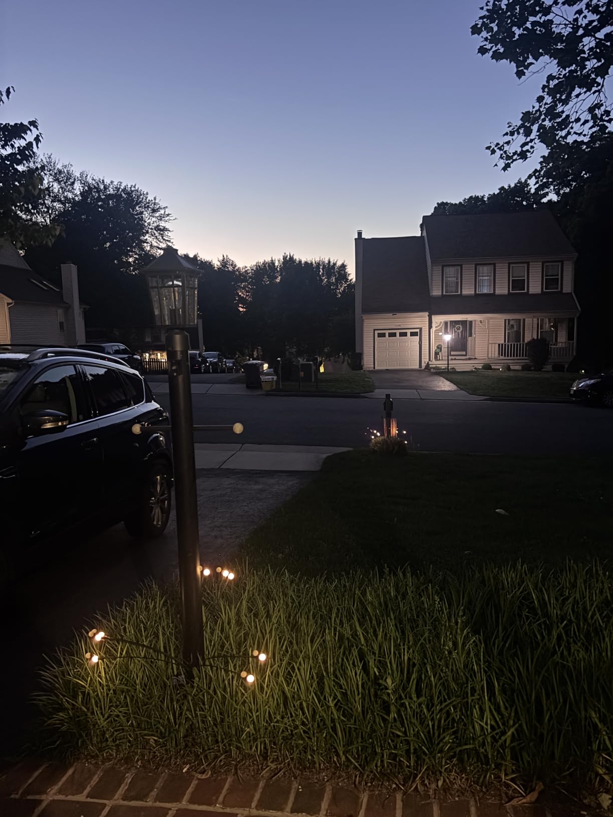 TONULAX Solar Garden Lights - Upgraded Solar Swaying Light, Sway by Wind, Outdoor Lights, Yard Patio Pathway Decoration, High Flexibility Iron Wire & Heavy Bulb Base, Warm White (4 Pack) customer photo 2