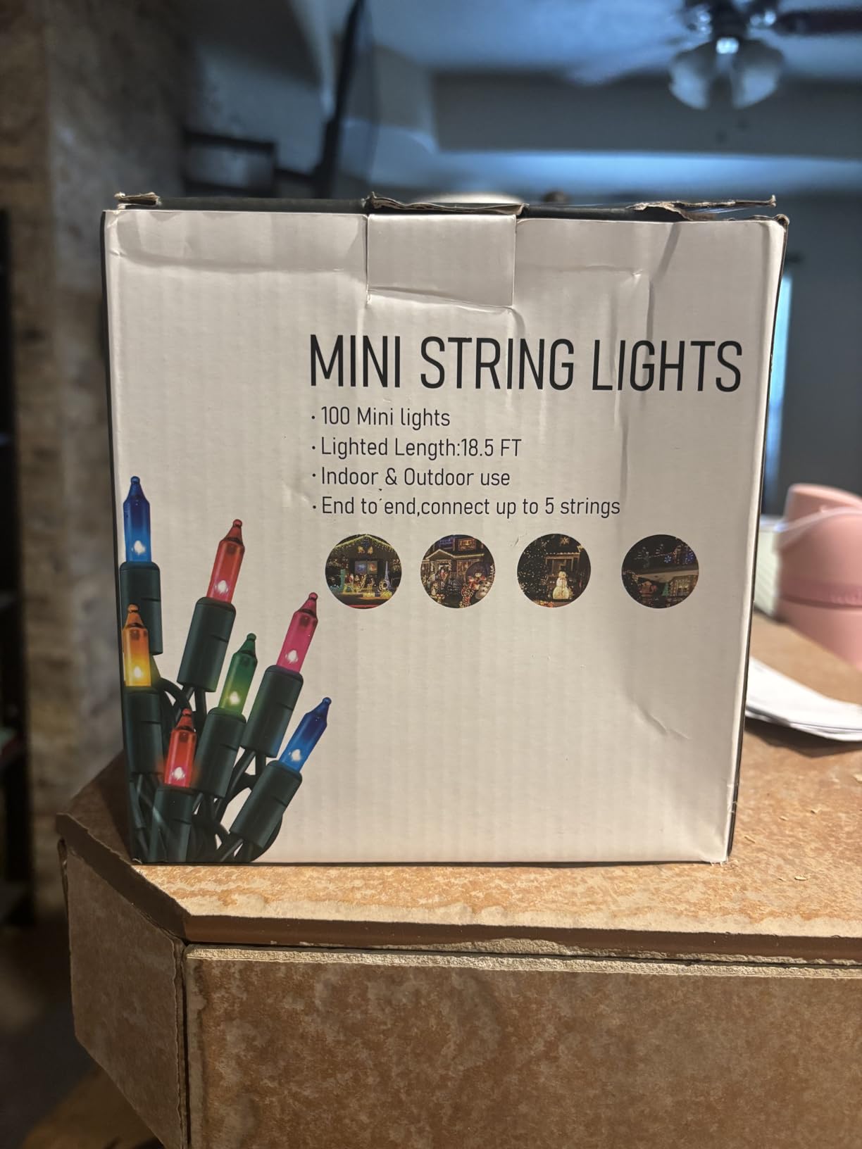 TW SHINE Warm White Christmas Lights Outdoor, 20FT 100 Count Incandescent Christmas Light Indoor, Waterproof Christmas Tree String Lights for Xmas Decorations customer photo 1