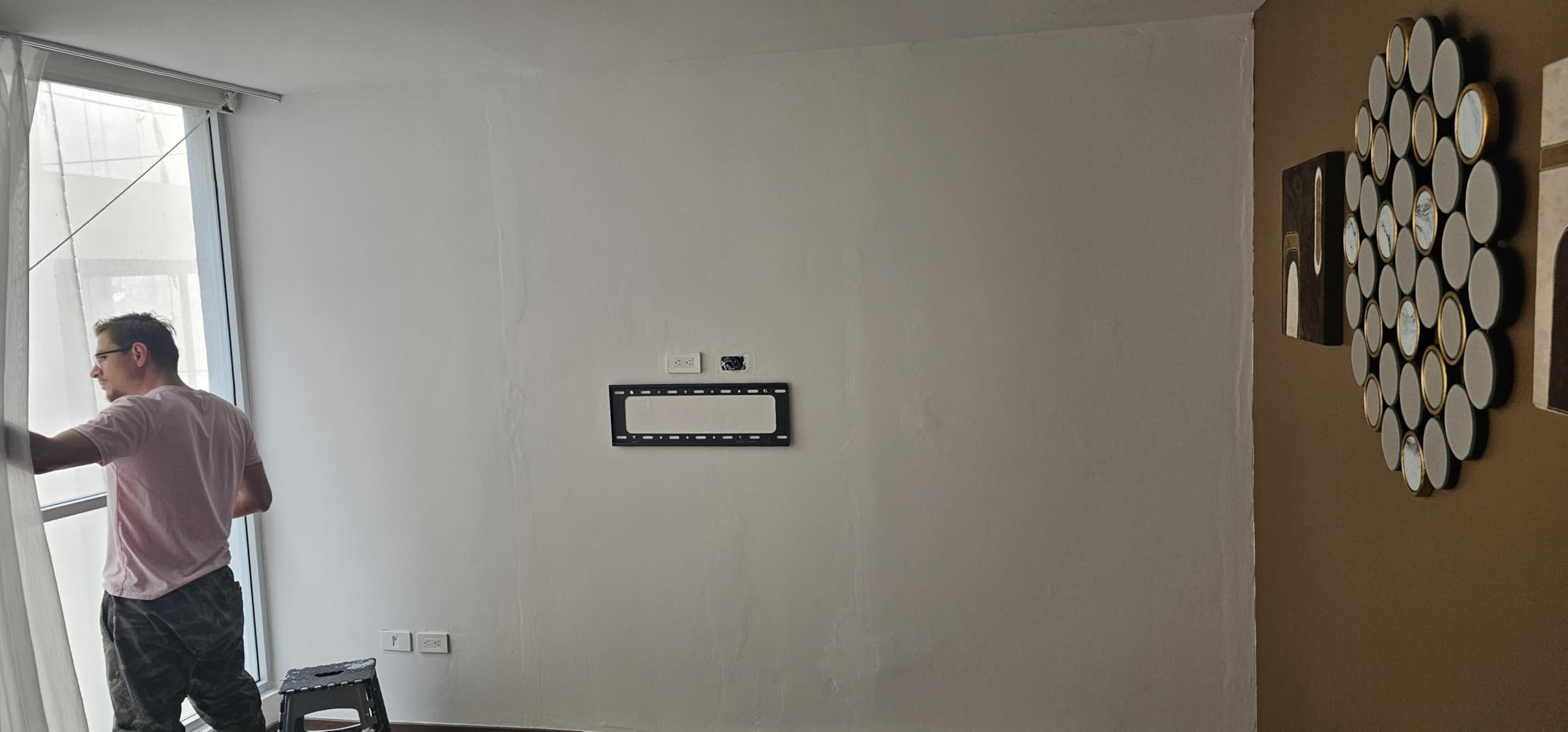 BUBOS 8 Pcs Art Acoustic Wall Panel,47.2”x31.4”Self Adhesive for Home Decor customer photo 1
