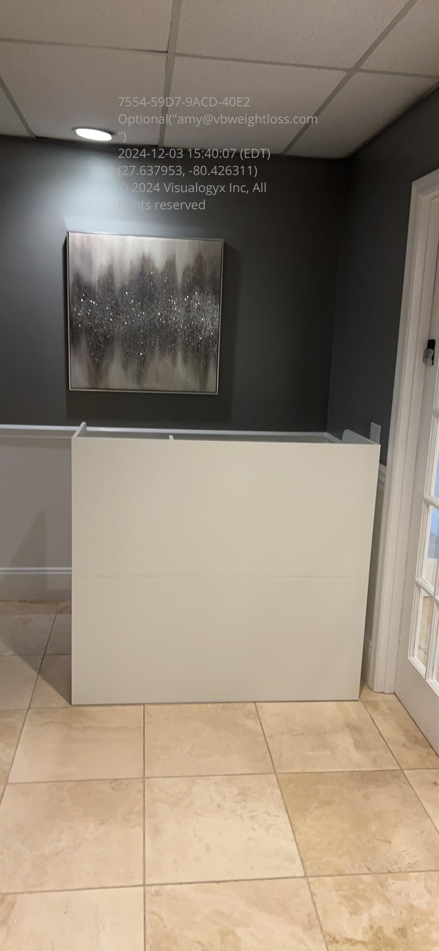 AIEGLE Reception Desk with Drawers & Storage Shelves, Table with Private Panels, for Salon Reception Room Checkout Office, Black (47.3