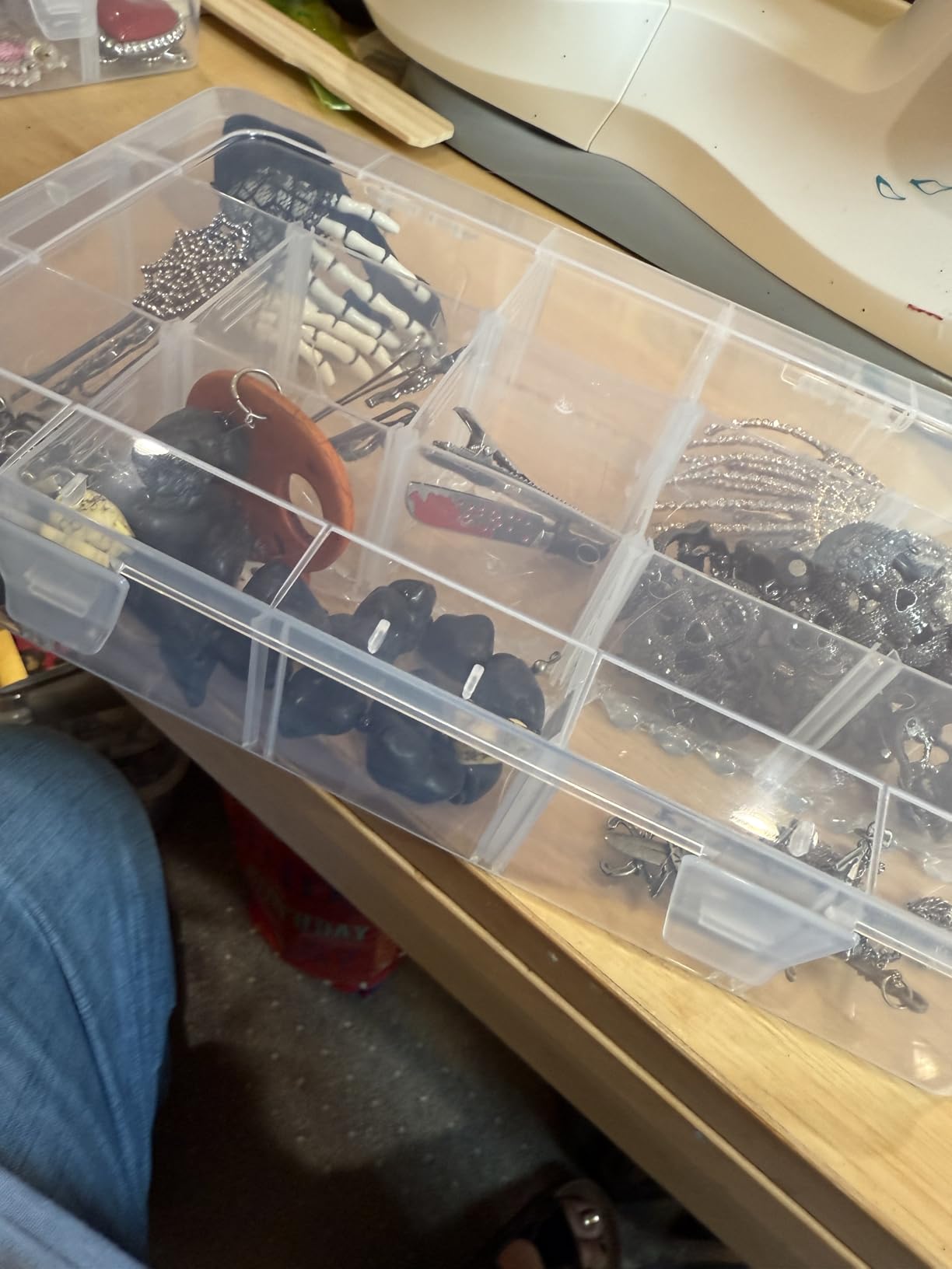 Hlotmeky Plastic Organizer Box with Dividers Bead Organizer 15 Large Grids Tackle box Organizer Clear Snackle Box Container customer photo 2
