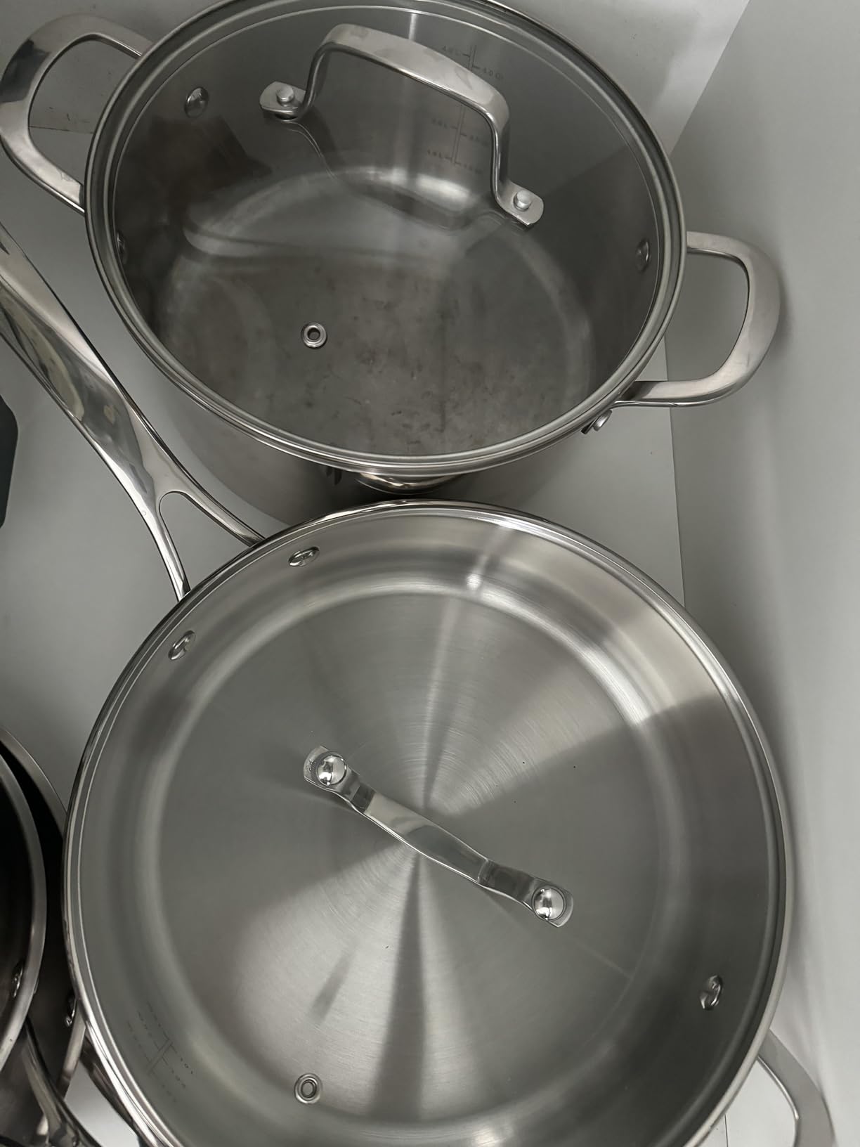Martha Stewart Castelle 10 Piece 18/8 Durable Stainless Steel Induction Safe Non-Toxic Triply Bottom Kitchen Pots and Pans Cookware Set - Dishwasher Safe customer photo 1