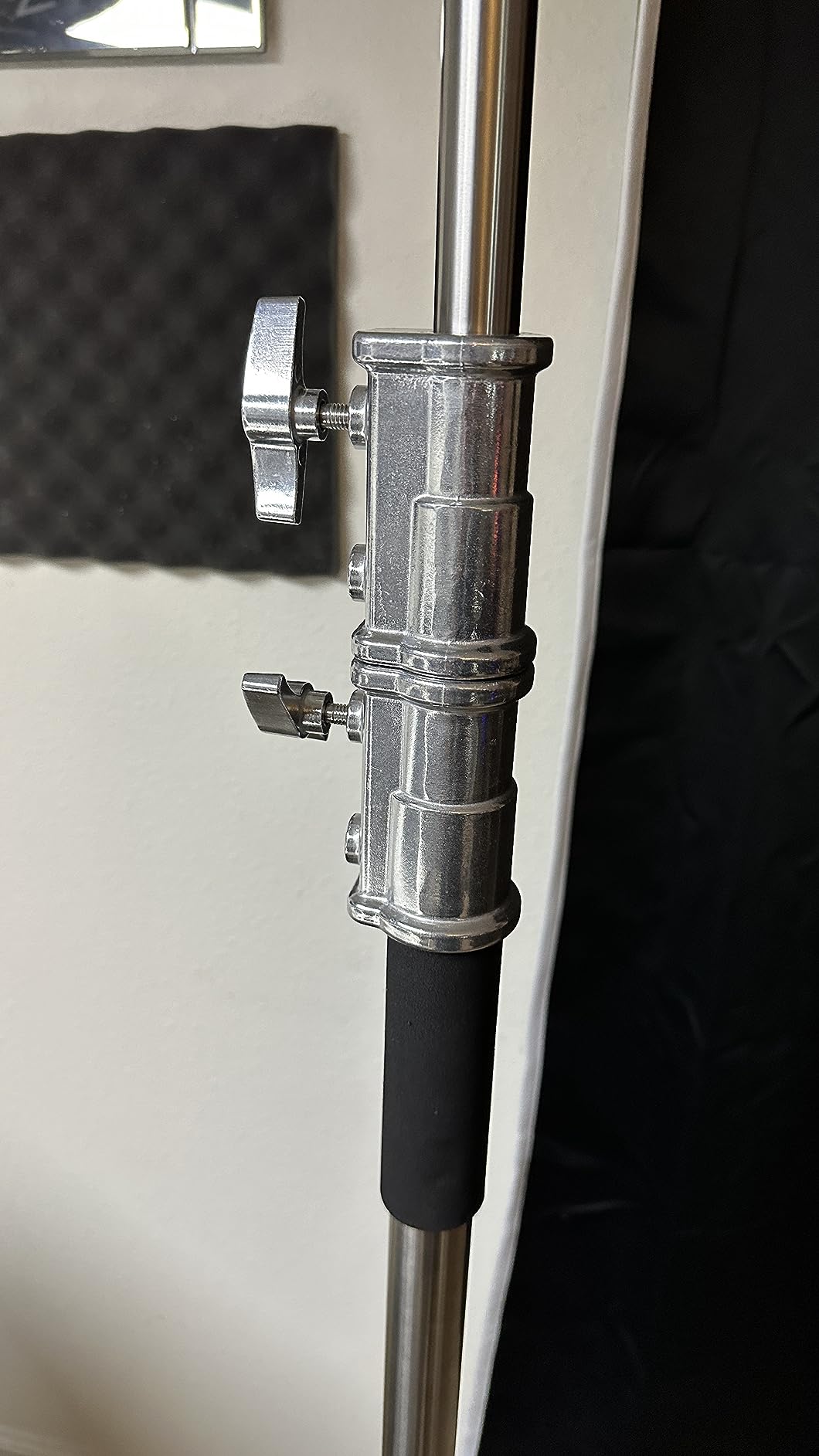 C Stand With Boom Arm - Photography Light Stand, Max Height 10.5ft/320cm, 4.2ft/128cm Holding Arm, Stainless Steel Heavy Duty Silver (CXJH01) customer photo 2