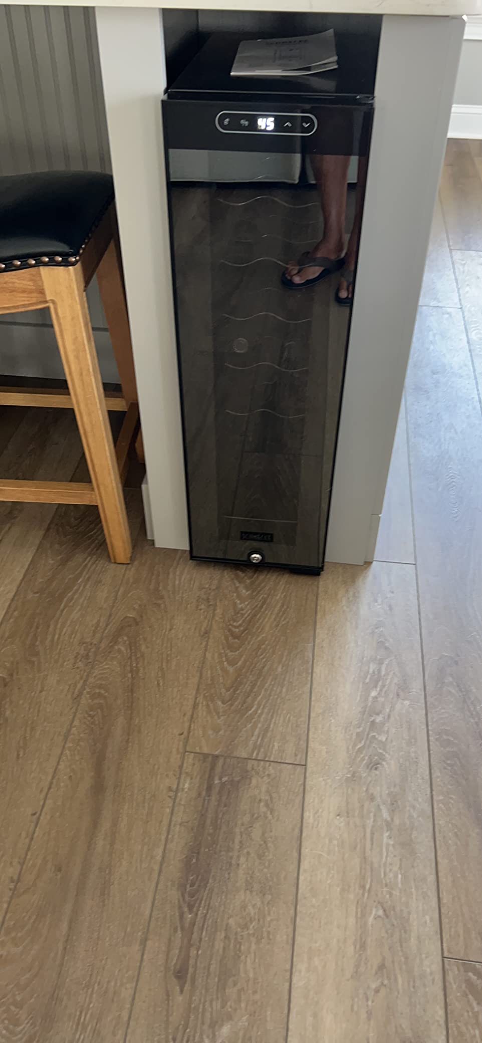 SCHMÉCKÉ 12 Bottle Compressor Wine Cooler Refrigerator w/Lock - Large Freestanding Wine Cellar For Red, White, Champagne or Sparkling Wine - 41f-64f Digital Temperature Control Fridge Stainless Steel customer photo 2