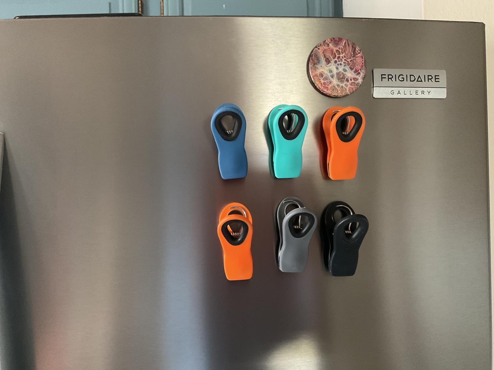 Chip Clips,Bag Clips,12 Pack Magnetic Bread Bag Food Package Fridge Magnets customer photo 2