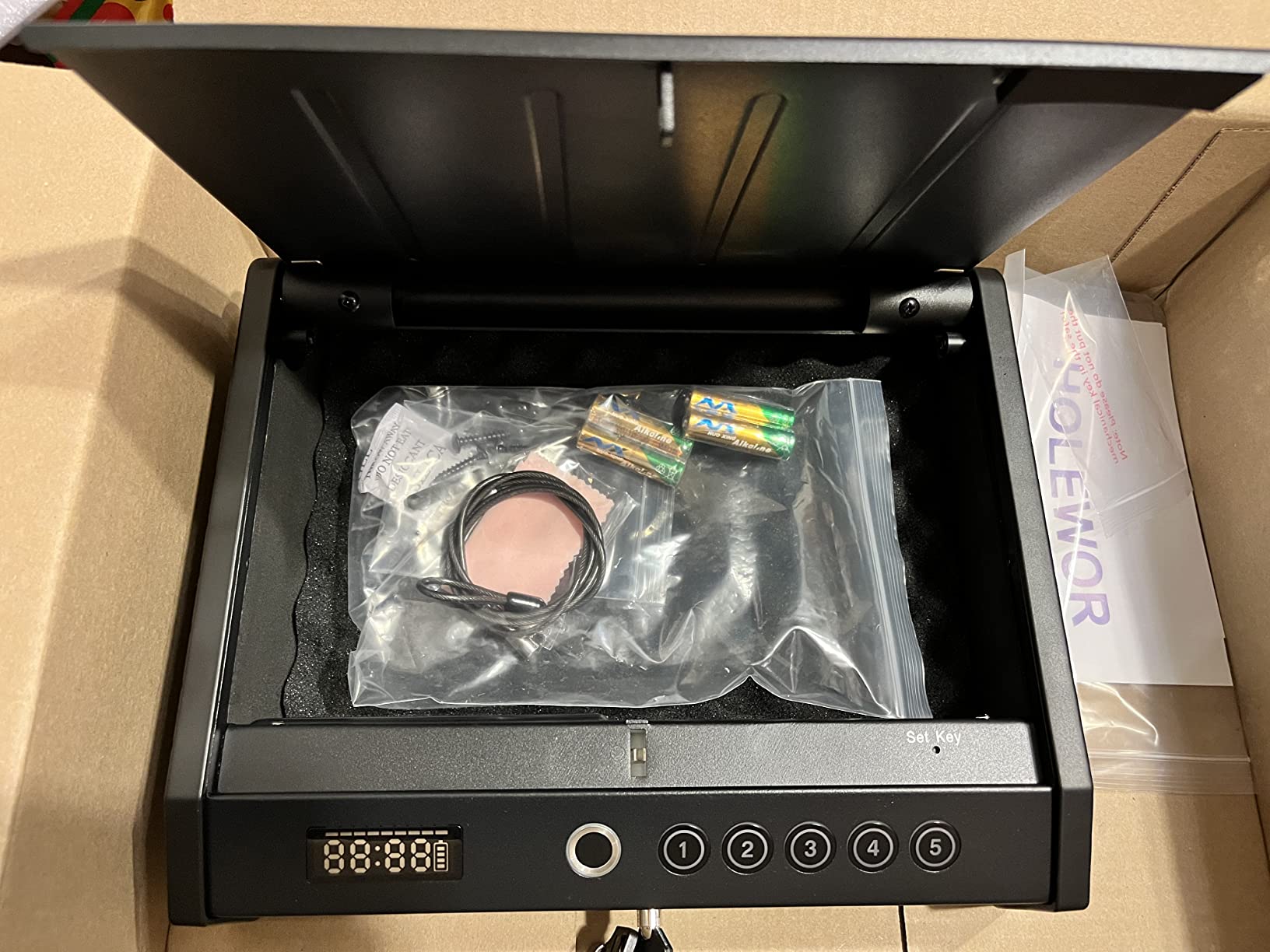 Handheld Portable Biometric Gun Safe for Handgun 3 Ways of Access customer photo 2