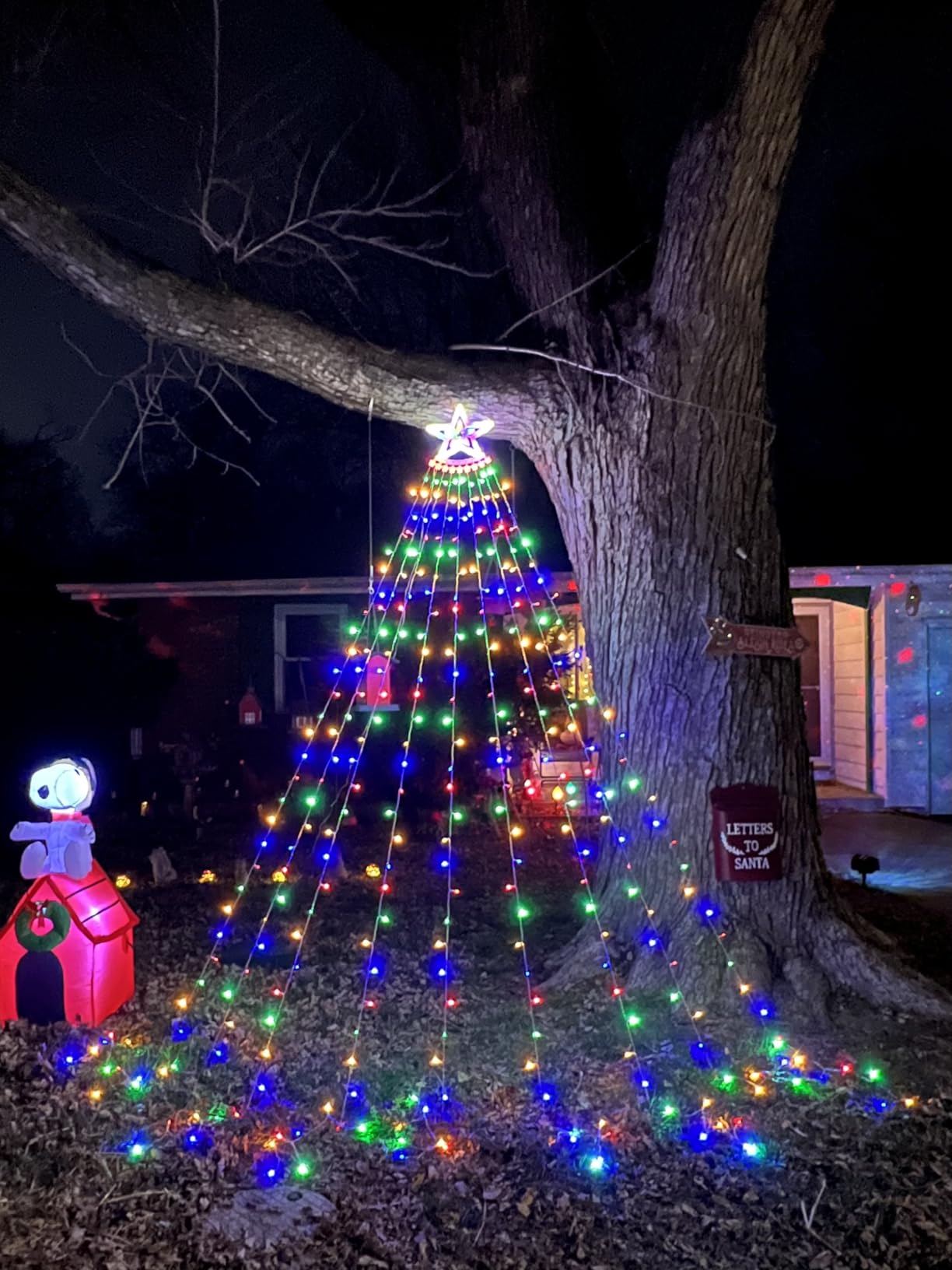 Aokudoni Outdoor Christmas Decorations 12.6 FT Waterfall Christmas Lights customer photo 2