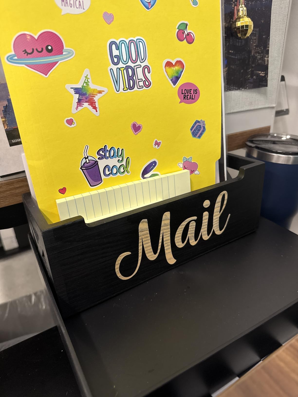 Wooden Mail Organizer Countertop customer photo 2