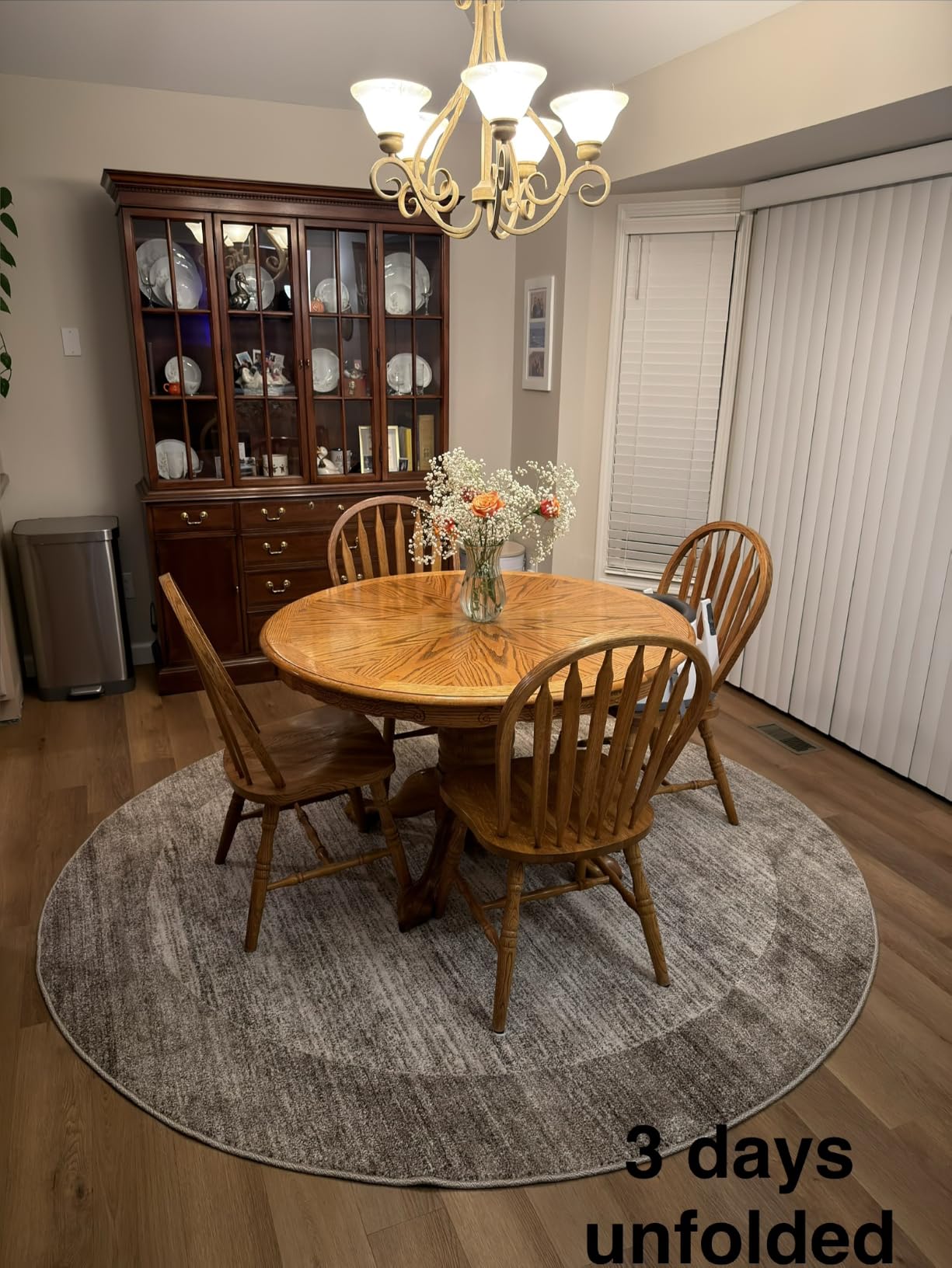 Rugs.com Angelica Collection Rug – 8 Ft Round Beige Medium Rug Perfect for Kitchens, Dining Rooms customer photo 2