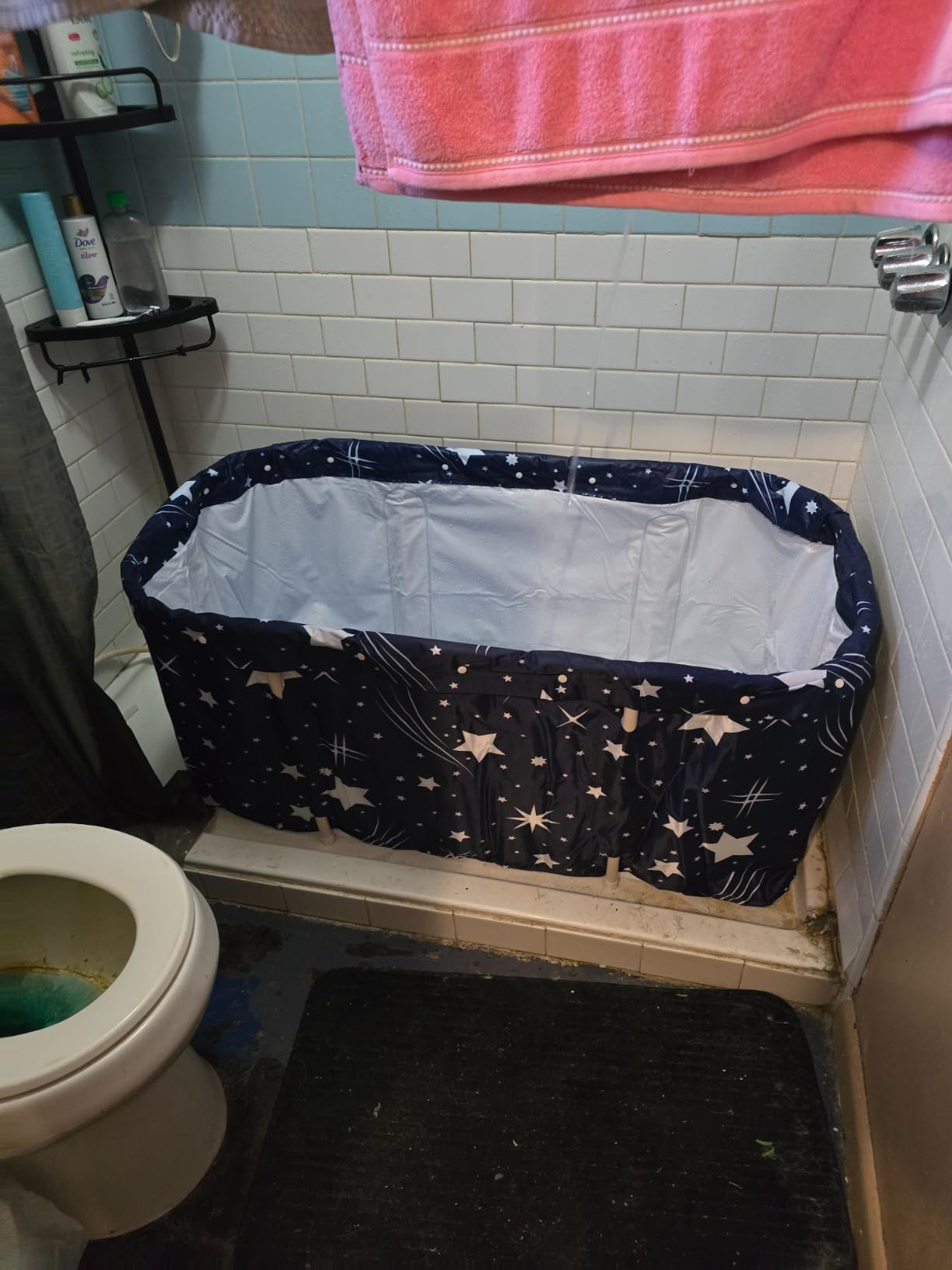 Portable Bathtub, Foldable Bathtub for Adults, Separate Family Bathroom SPA Therapy Tub for Shower Stall, Soaking Hot SPA and Ice Bath Tub, 45.3''x23.6''x19.7'' customer photo 1