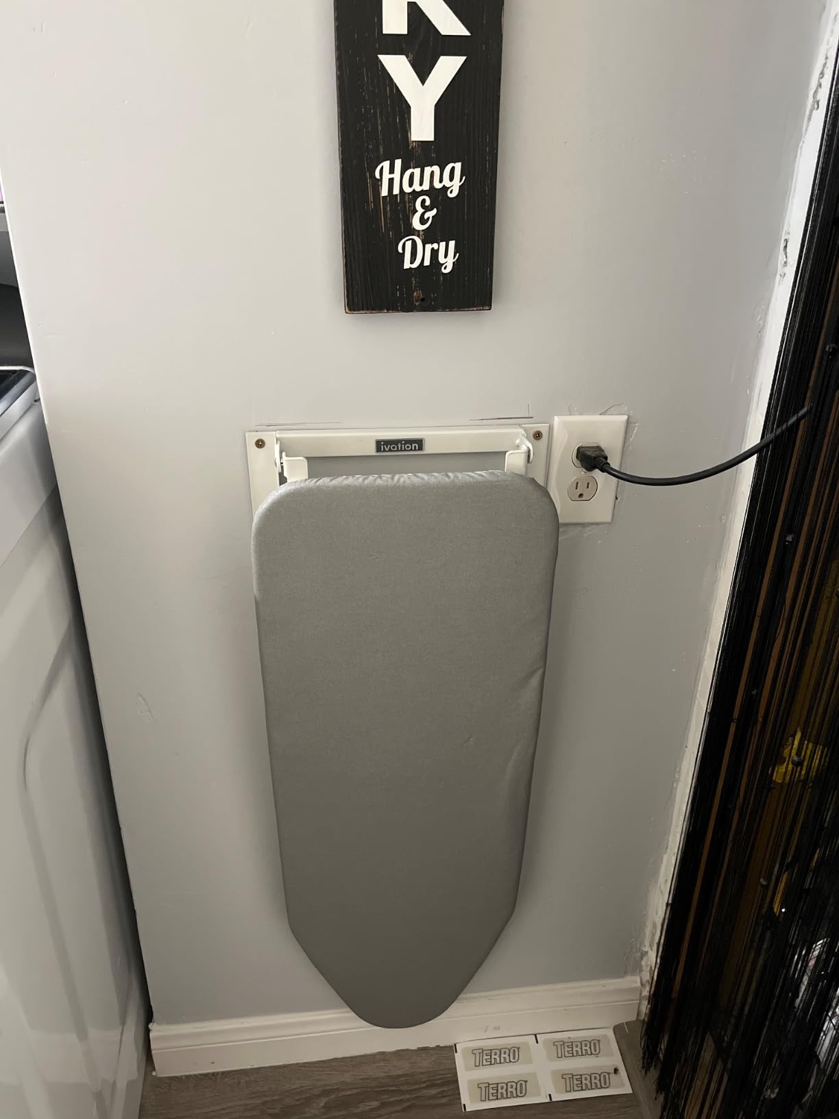 Ivation Wall-Mounted Ironing Board | Foldable 36.2” x 12.2”, Fold Down Ironing Station for Home, Apartment & Dorms, Easy-Release Lever, Removable Cotton Cover, Mounting Hardware Included customer photo 2