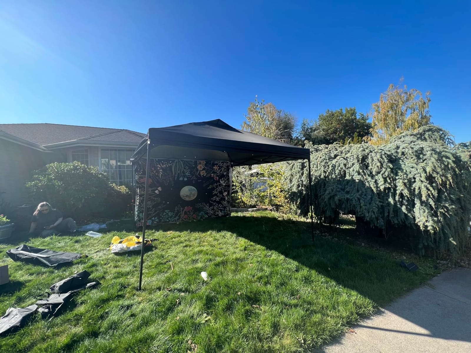 Tunbne 10X10 Pop Up Canopy Tent Outdoor with 1 Sidewalls, One Push Setup customer photo 2