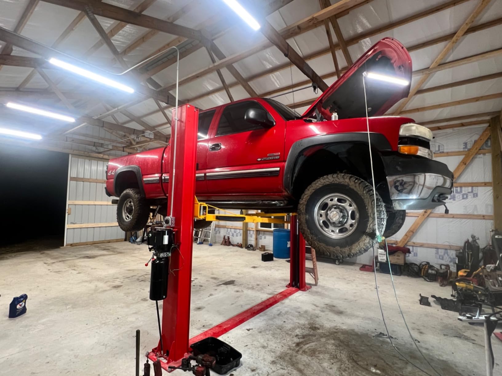 KATOOL 10000 lbs 2 Post Car Lift 2 Posts Lift Auto Lift with Floor Plate for Shop Repair or Home Garage customer photo 2