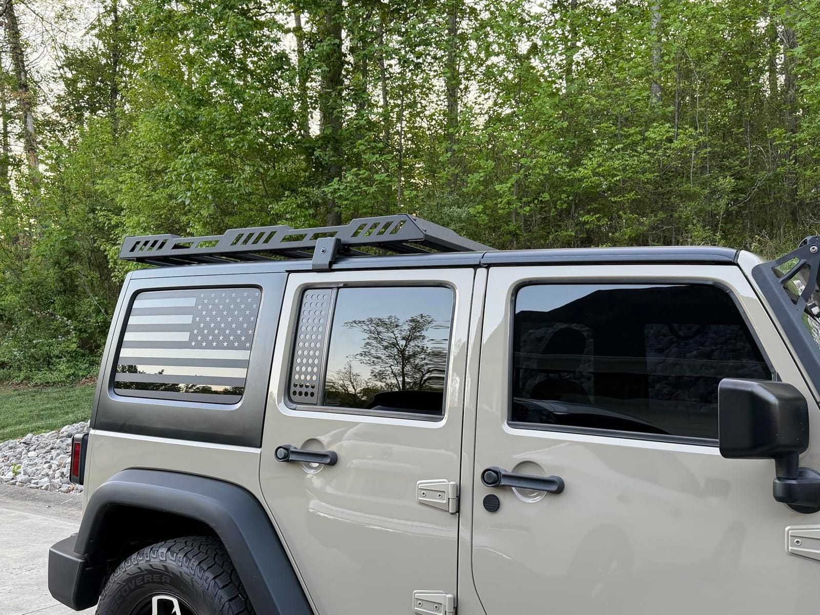 Hooke Road for Jeep JK Roof Rack Cargo Basket for 2007-2018 Jeep Wrangler JK Unlimited 4-Door Hardtop Heavy Duty Steel Luggage Carrier customer photo 2