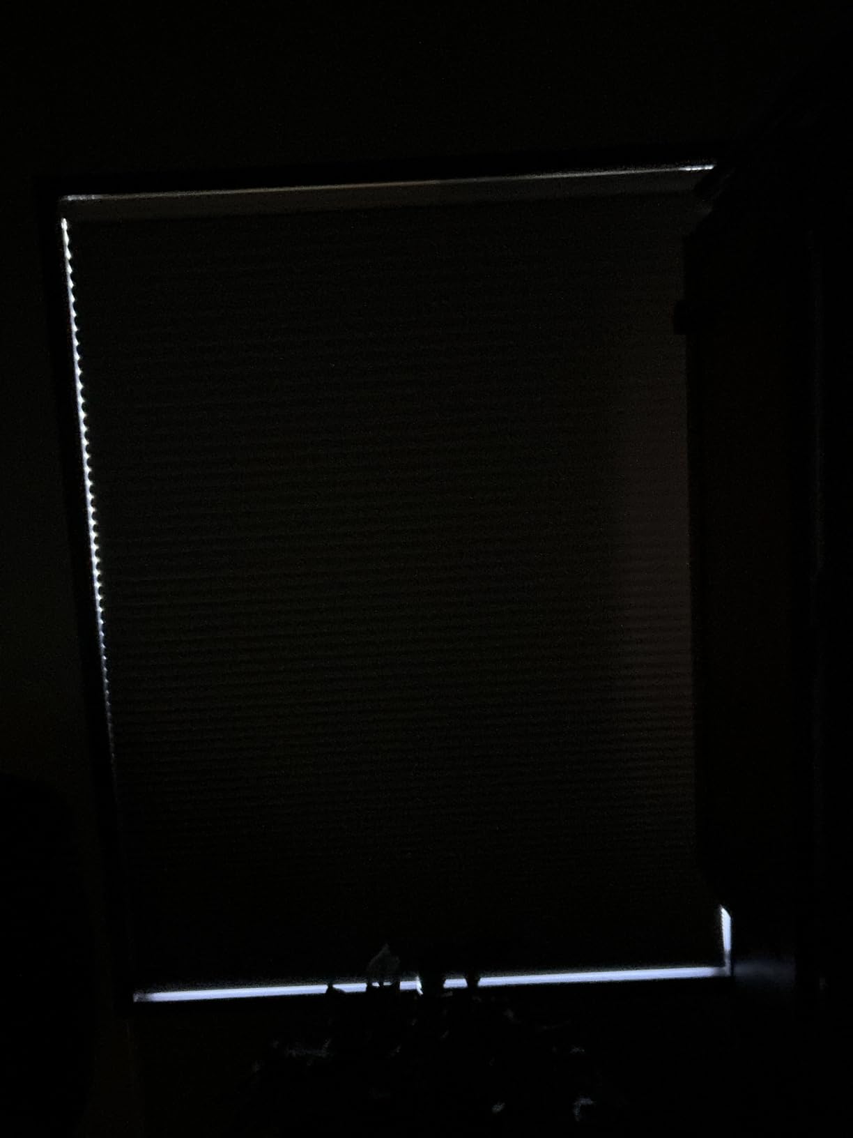 Changshade Cordless Cellular Shades,Blackout Honeycomb Shades for Windows,Pull Down Pleated Blinds,Easy to Install for Indoor Windows and French Doors,White(Blackout),Custom Size customer photo 1