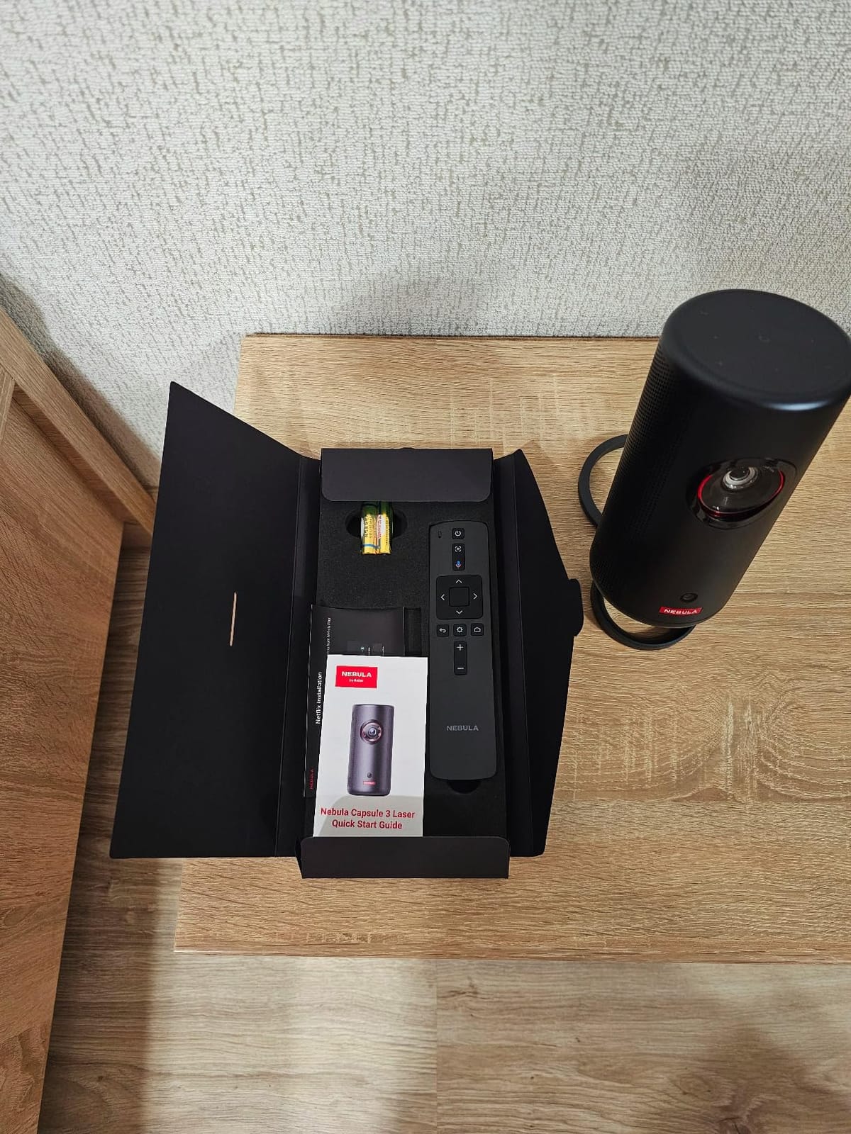 NEBULA Capsule 3 Laser Outdoor Portable Mini Smart TV Projector | Google TV, Netflix-Certified, Dolby Digital Sound, 120