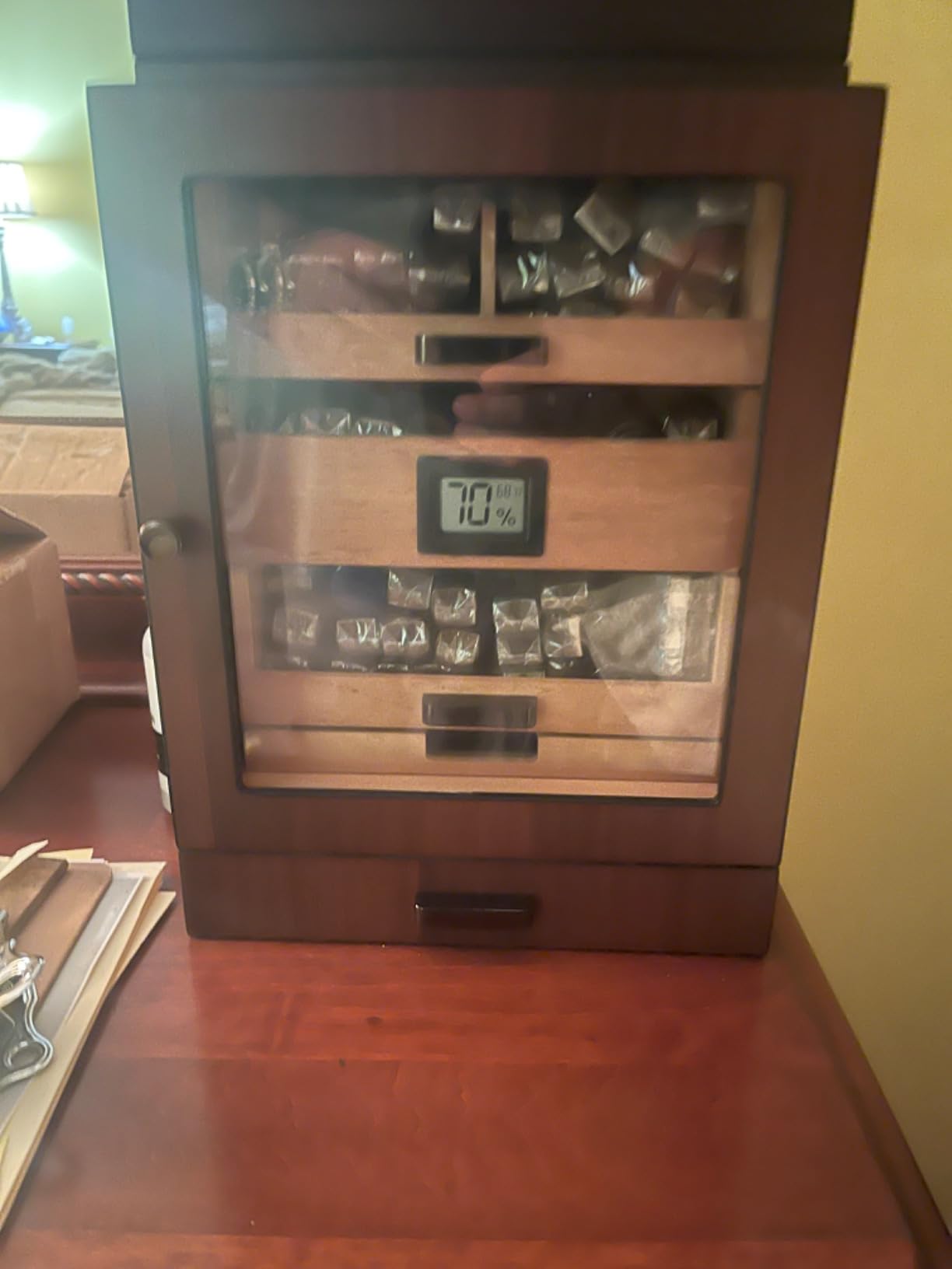 CASE ELEGANCE Luca Cabinet Humidor - Brown, Holds 80-100 Cigars customer photo 1