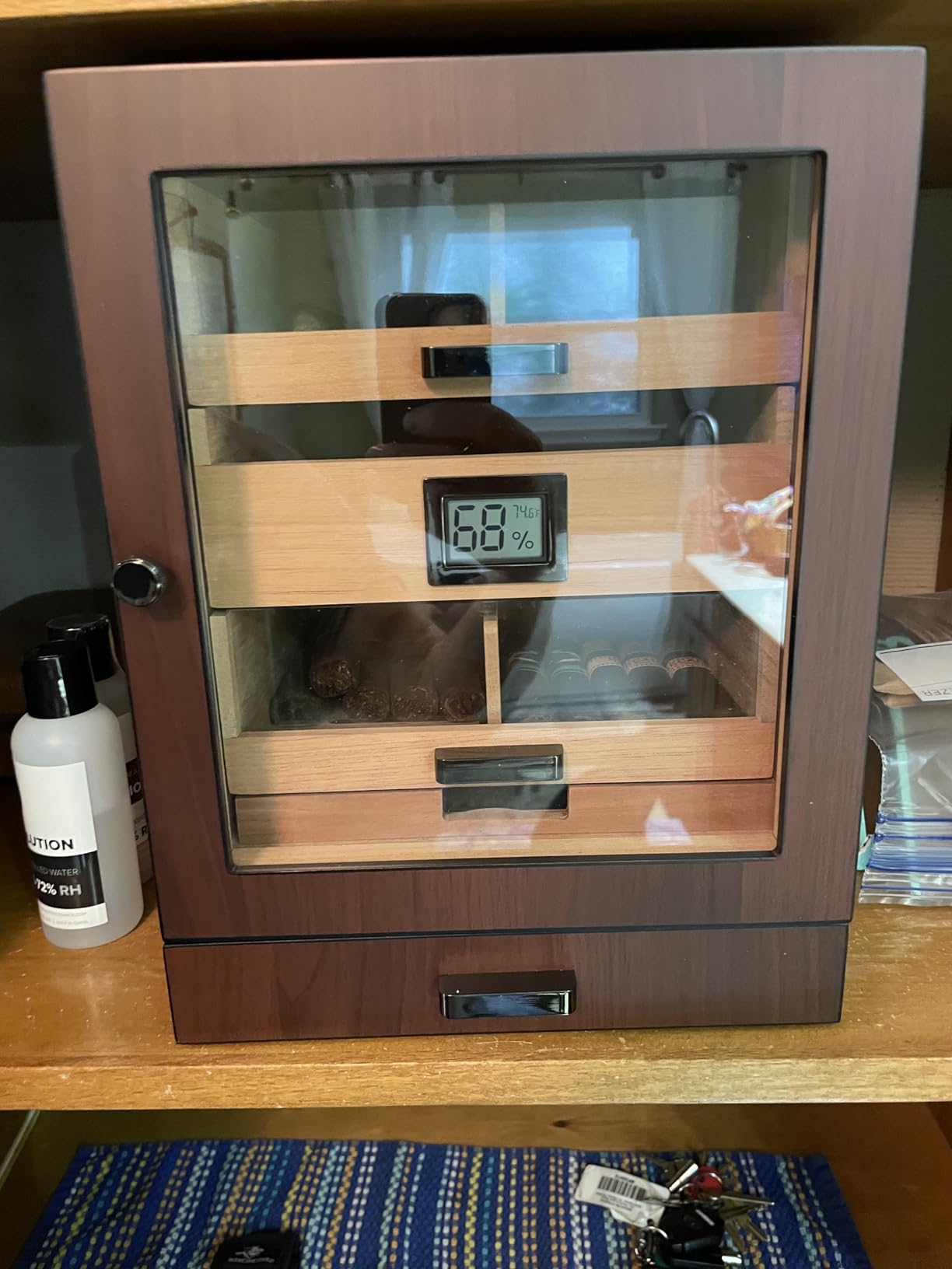 CASE ELEGANCE Luca Cabinet Humidor - Brown, Holds 80-100 Cigars customer photo 2
