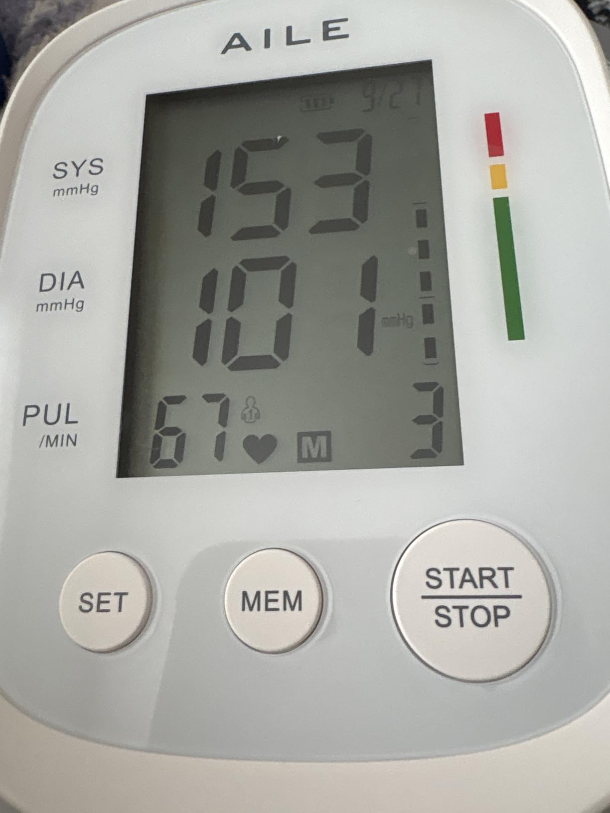AILE FDA Cleared Blood Pressure Monitor - Home Monitoring 2x99 Memory Track customer photo 2