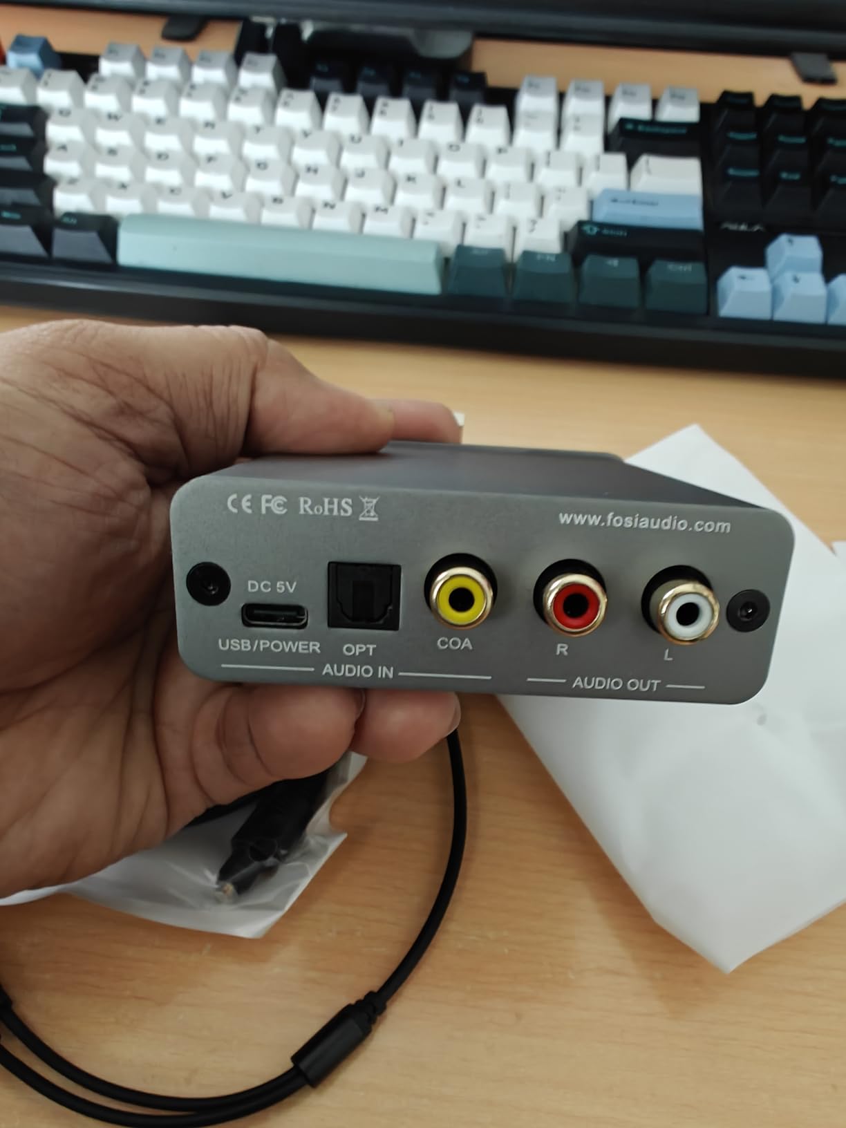 Fosi Audio K5 Pro Gaming DAC Headphone Amplifier Mini Hi-Fi Stereo Digital-to-Analog Audio Converter USB Type C/Optical/Coaxial to RCA/3.5MM AUX for PS5/PC/MAC/Computer customer photo 2