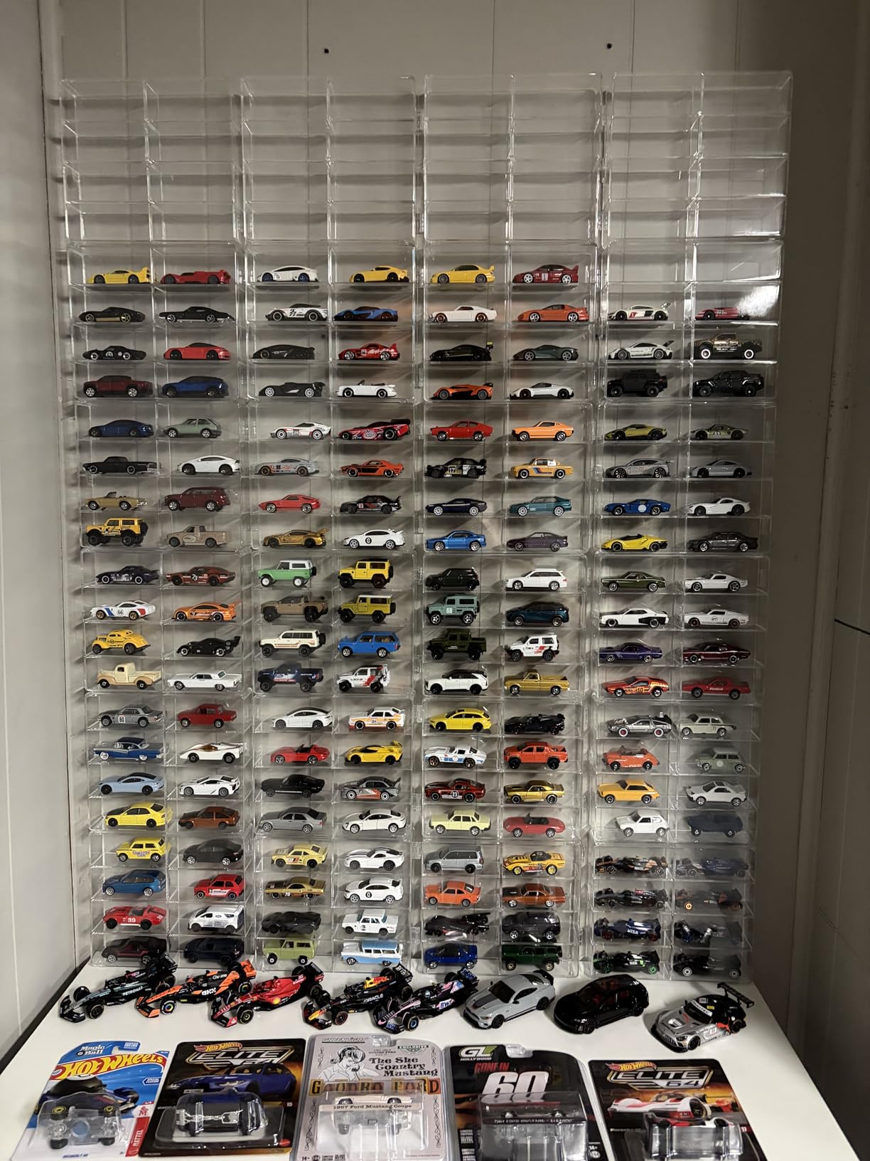 Hot 1/64 Scale Matchbox Wheels Toy Car Display Case Holds 32 Toy Cars Storage Organizer，Dustproof，Clear Matchbox Toy Car Display Box 6.5 X 7.5 X 1.6 inches 4pcs customer photo 1