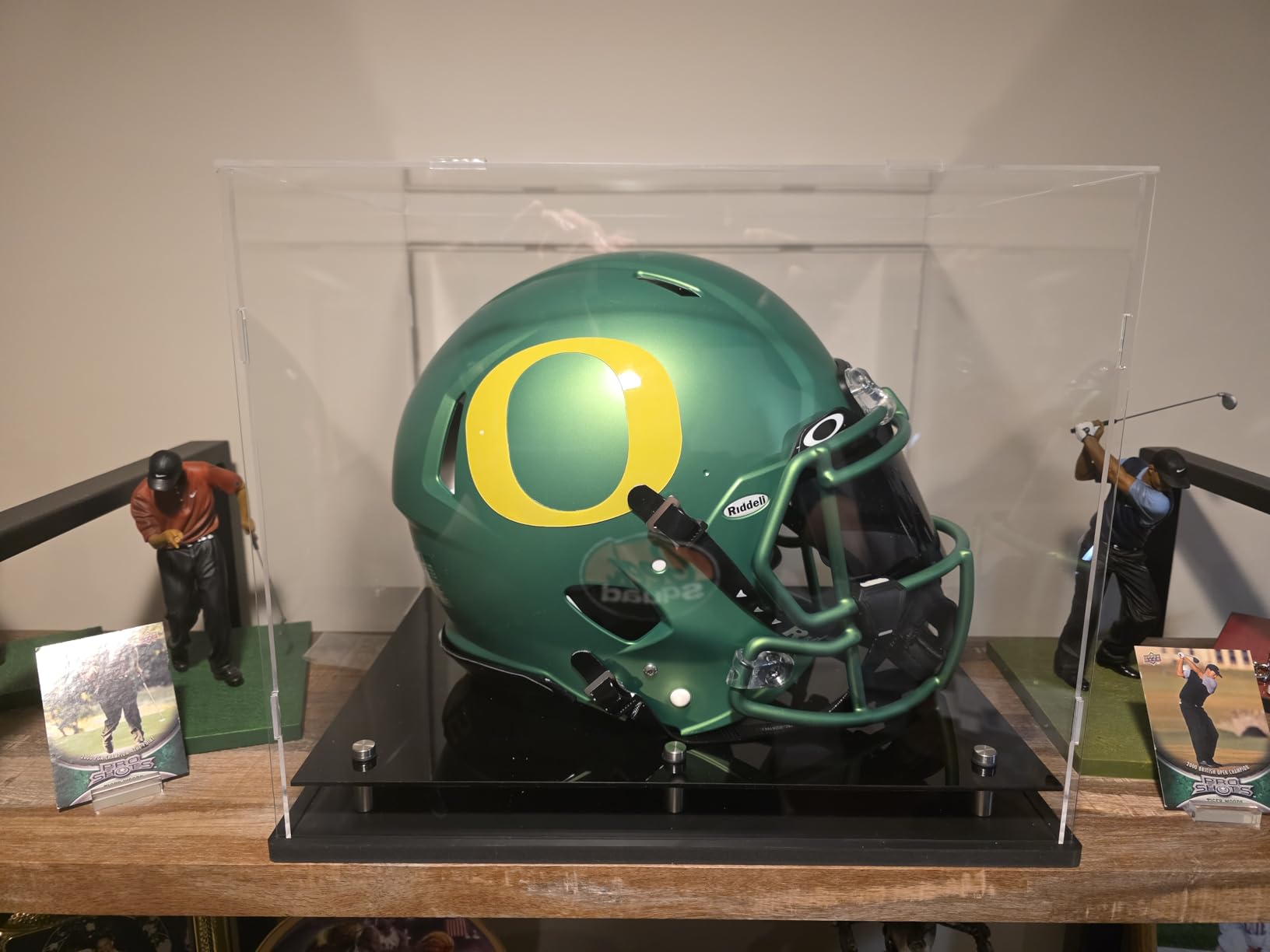 Football Helmet Display Case Full Size, Clear Acrylic Case with Black Base customer photo 1