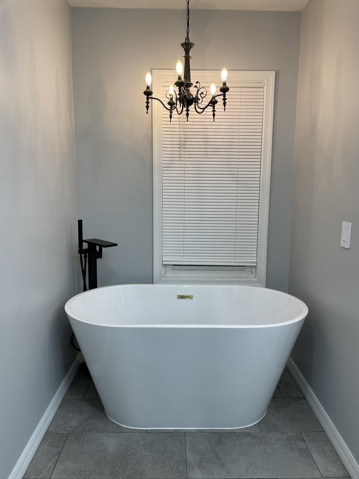 Hoimpro Free Standing Tub Faucet Freestanding Stand Bathtub Faucet Filler customer photo 1