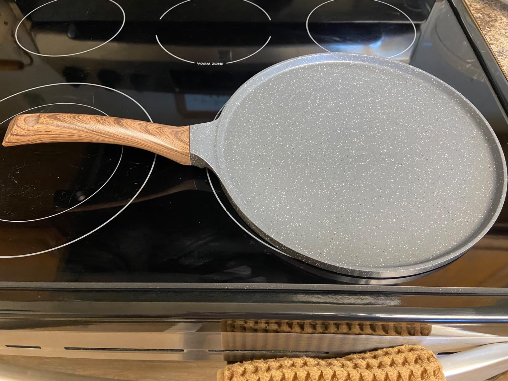 SENSARTE 12 Inch Nonstick Crepe Pan Granite Coating Pancake Pan Gray customer photo 1