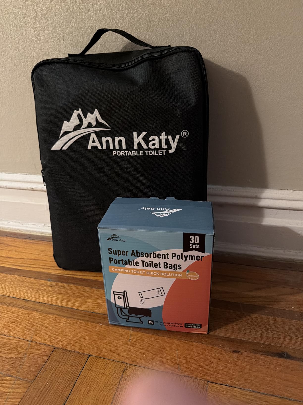 Ann Katy Upgrade XL Portable Toilet for Adults, Extra Large Camping Toilets | Lightweight&Compact Potty with Lid for Adults and Kids,Portable Camping Toilets for Hiking,Beach,Boat,RV and Truck customer photo 1