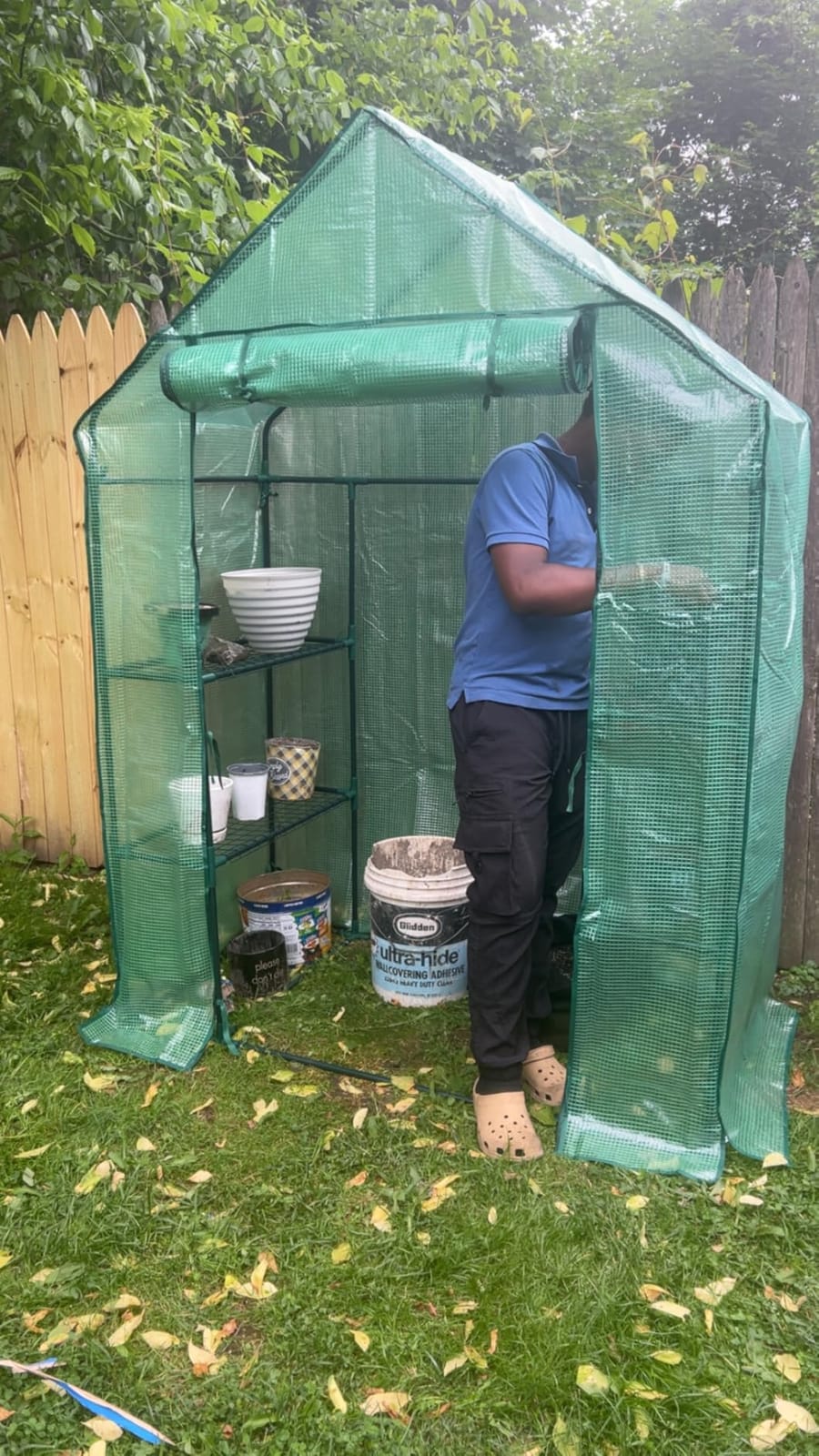 56x56x78 Large Walk-in Greenhouse for Outdoors, Plant House with Shelves customer photo 2