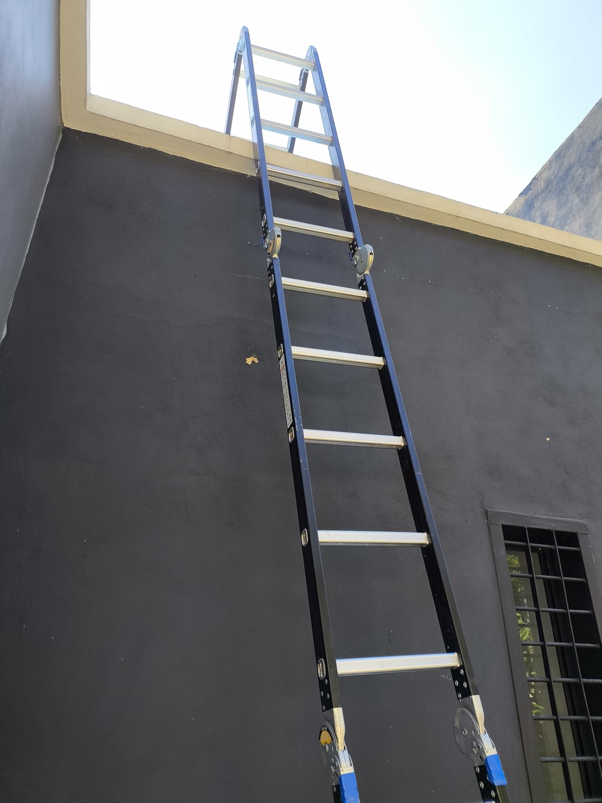 Bryner Step Folding Ladder 19.6ft Multi-Purpose Aluminium Extension Ladders, 7 in 1 Folding Adjustable Telescoping Step Ladder 330lbs customer photo 1
