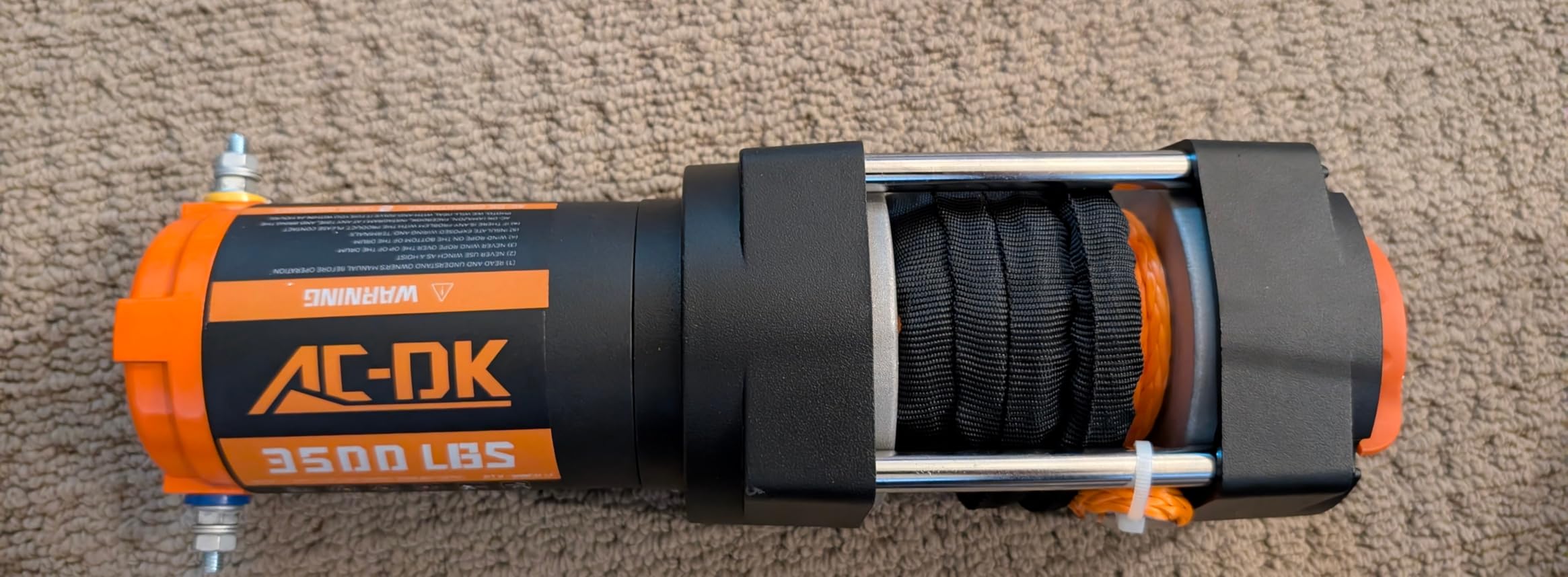 12V 2000-lb. ATV/UTV Electric Winch, Off-Road Synthetic Rope Winch for Trailer Boat RV Towing Winches, ATV/UTV Winch with Big Yellow Wired Remote and Winch Mounting Plate customer photo 2