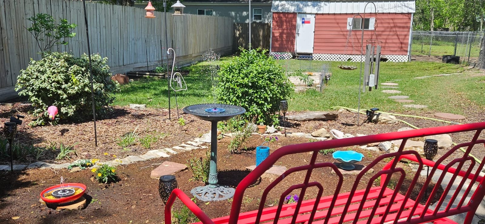 SZMP Solar Fountain 3.5W Bird Bath Fountains with Flower Upgraded Glass Panel, Solar Powered Water Fountain with 7 Nozzle & 4 Fixer, Solar Fountain Pump for Bird Bath, Garden, Pond, Pool (Blue) customer photo 1