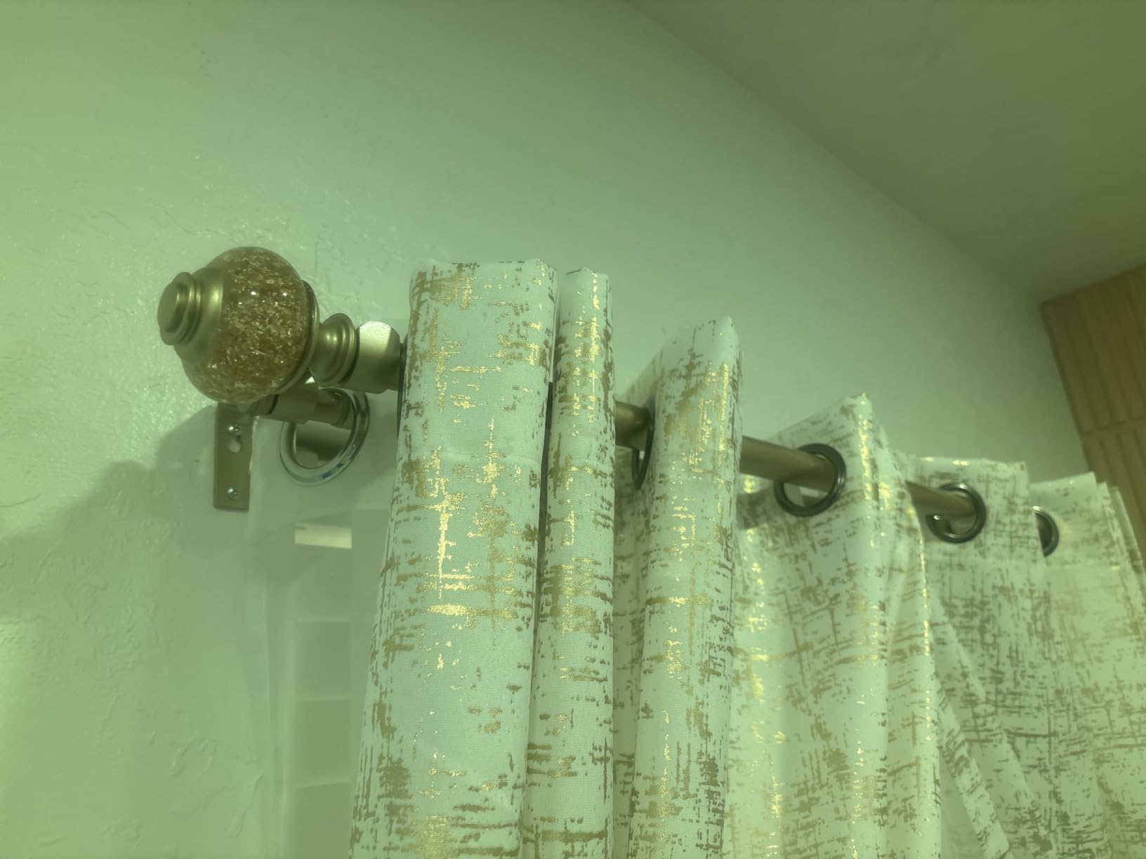 USFOOK Double Curtain Rods for Windows 72-144, 1 Inch Drapery Rod, Silver customer photo 2