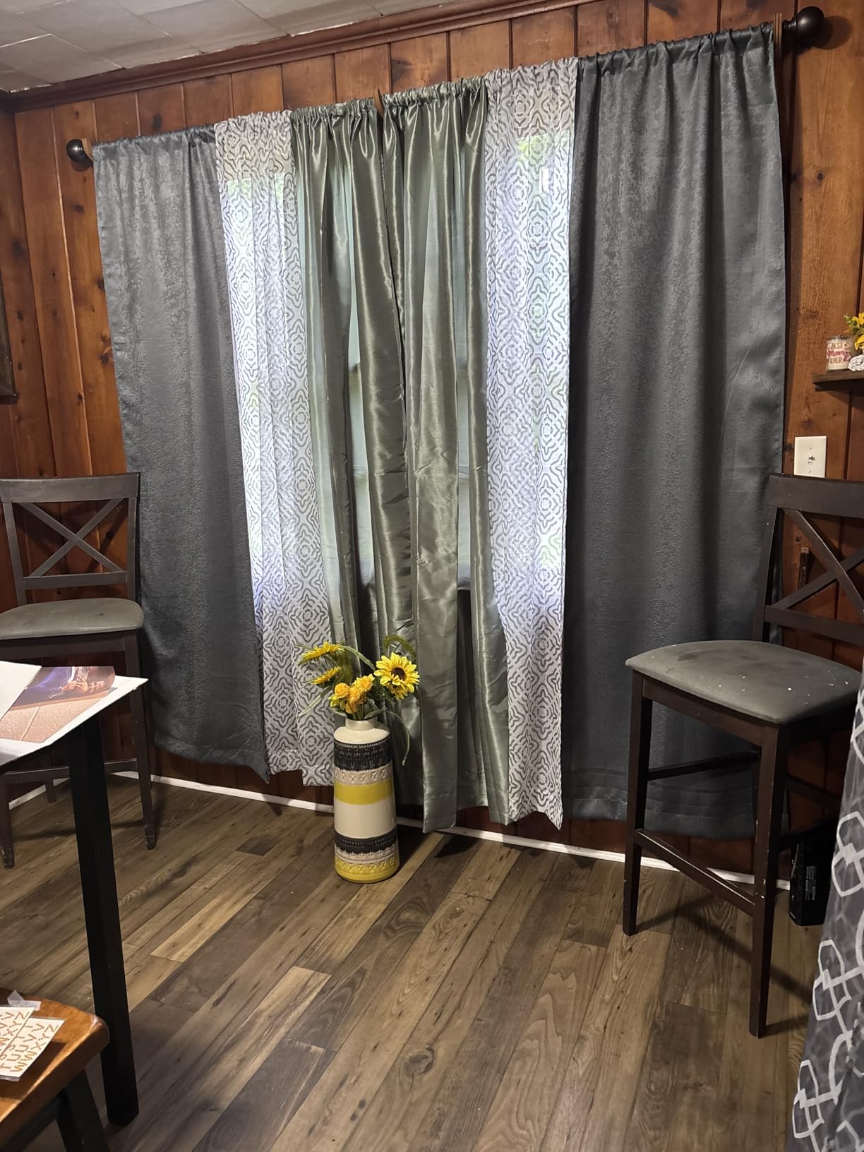 Chyhomenyc Uptown Faux Silk White Curtains 84 Inch Length 2 Panels for Bedroom, Light Filtering Soft Shiny Fabric Rod Pocket Window Drapes for Living Room, Each 40x84 Inches, 7 FT customer photo 1